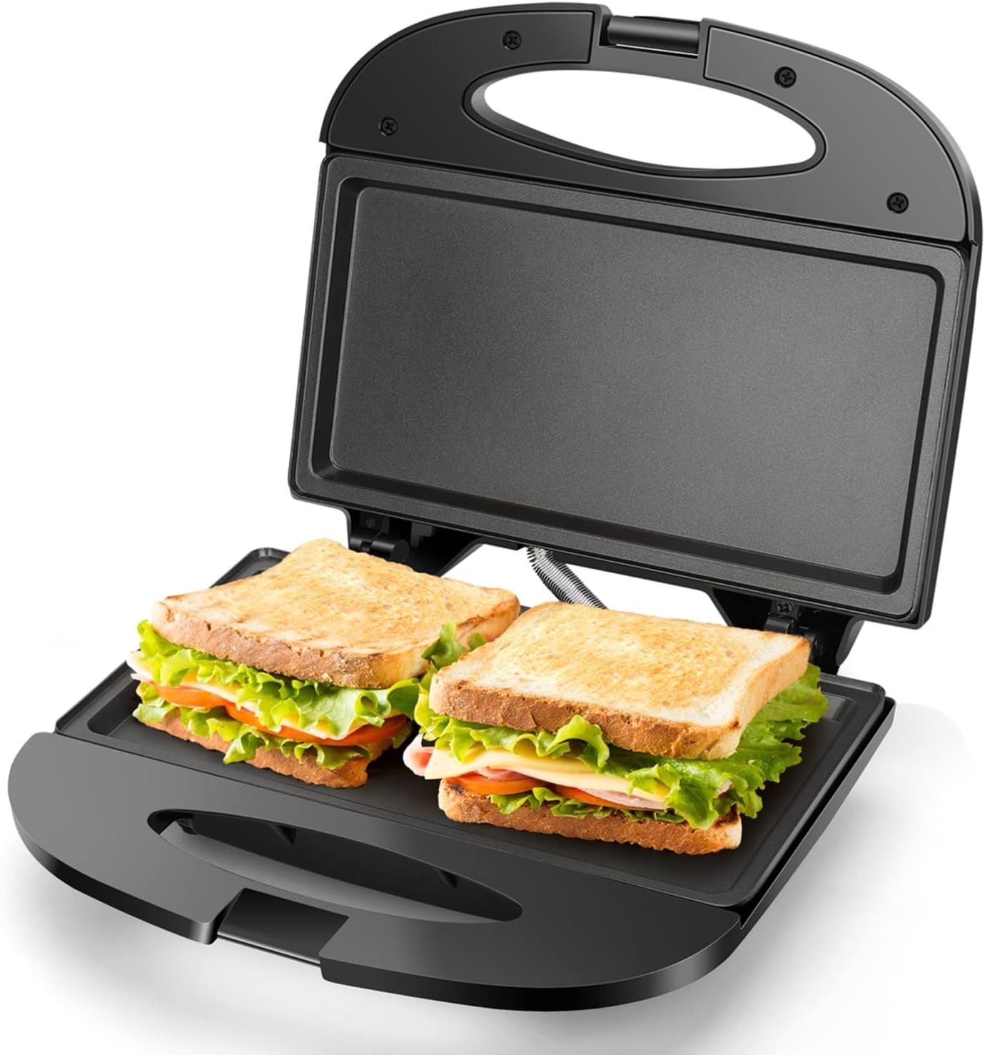 Sandwich Maker with Non-stick Deep Grid Surface for Egg, Ham, Steaks Compact …