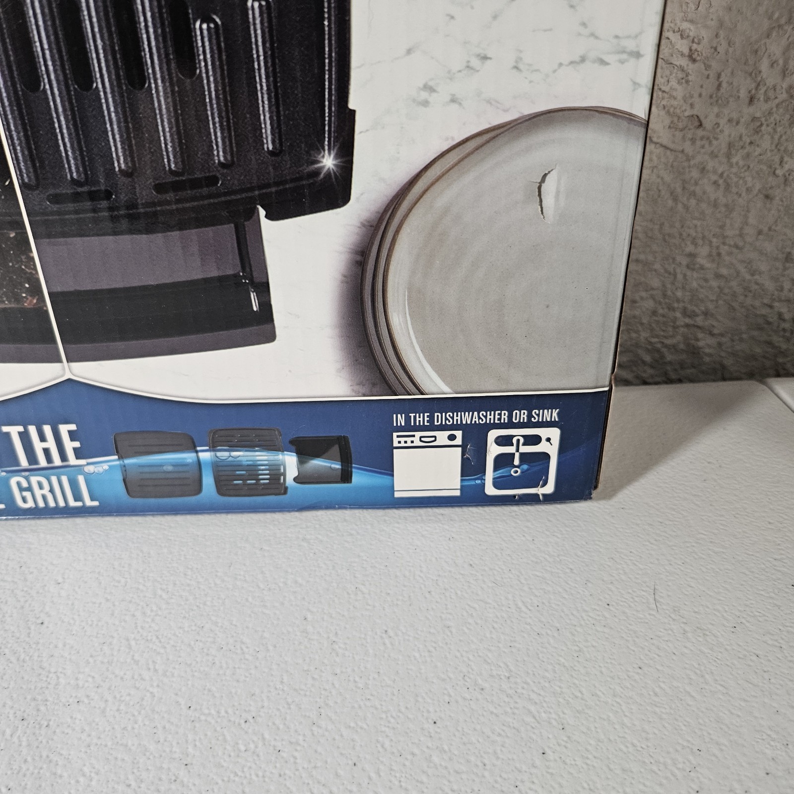 George Foreman – GRECV075B – 5-Serving Submersible Grill – Black Plates