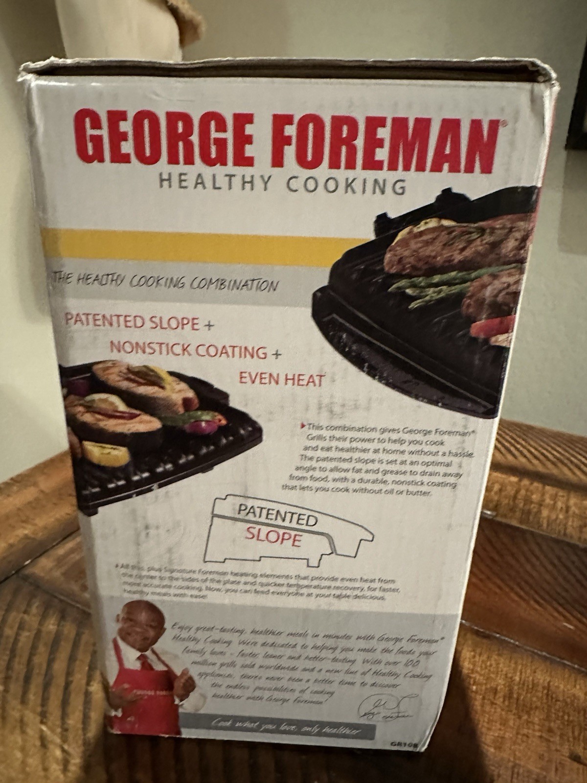GEORGE FOREMAN Healthy Cooking Champ Grill Machine-GR10B-Brand New IN BOX