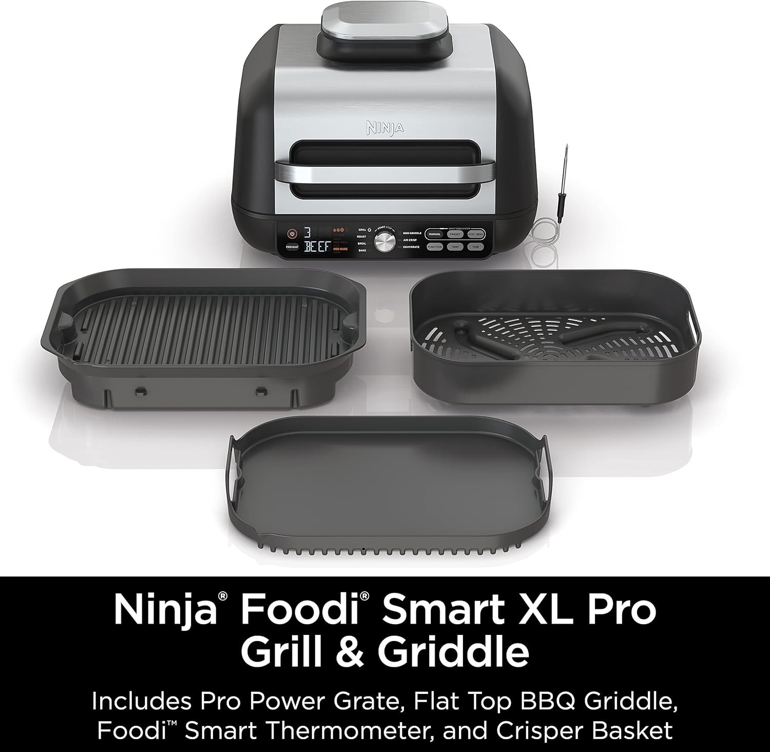 IG651 Foodi Smart XL Pro 7-in-1 Indoor Grill/Griddle Combo, use Opened or Closed