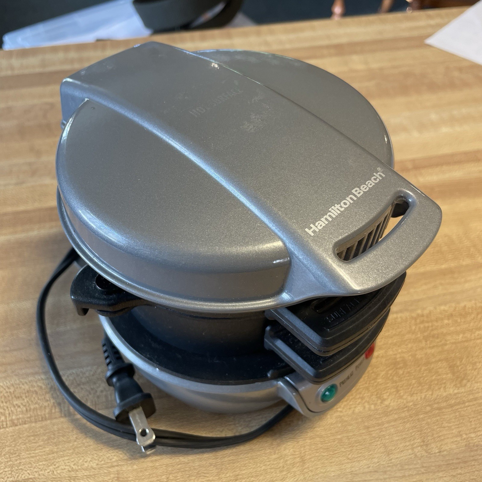 Hamilton Beach 25475 Breakfast Sandwich Maker – Silver -Tested Works