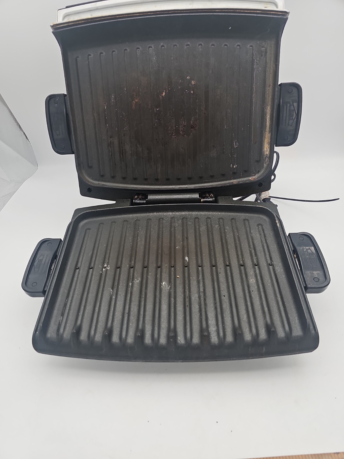 George Foreman GRP99 Electric Grill Silver Non-Stick Removable Plate Drip Tray