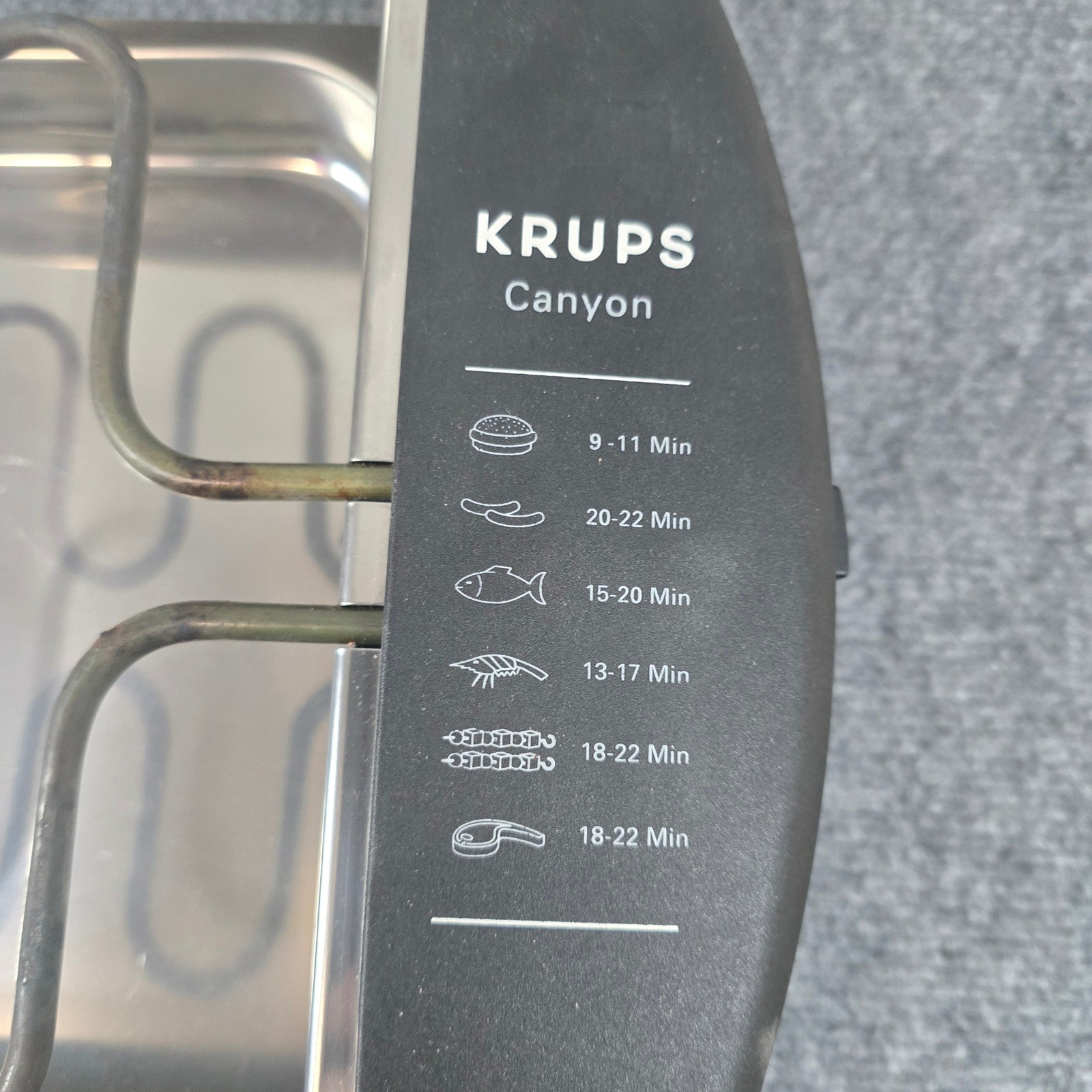 Krups Canyon Type 340 Electric Tabletop Grill Countertop BBQ Made In Italy