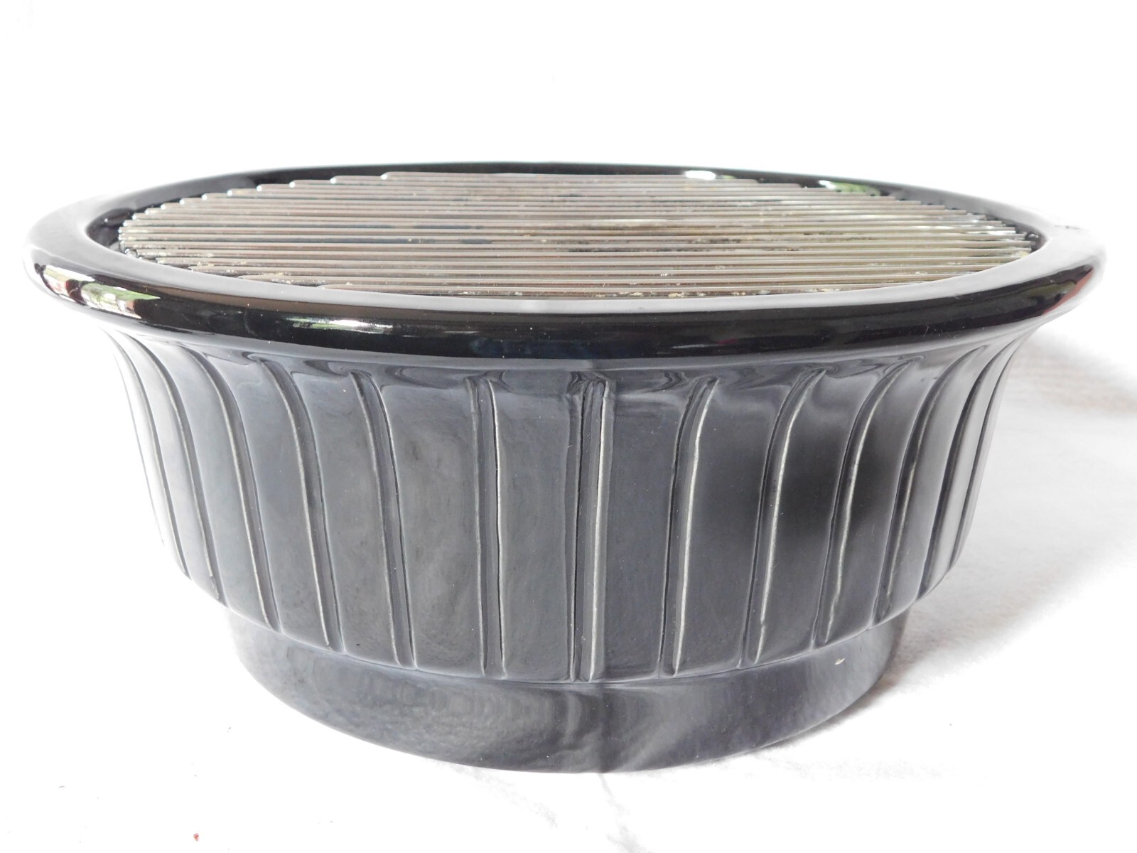 Vintage Rival Crock Grill Smokeless Round Indoor Electric | Black | Model 5750