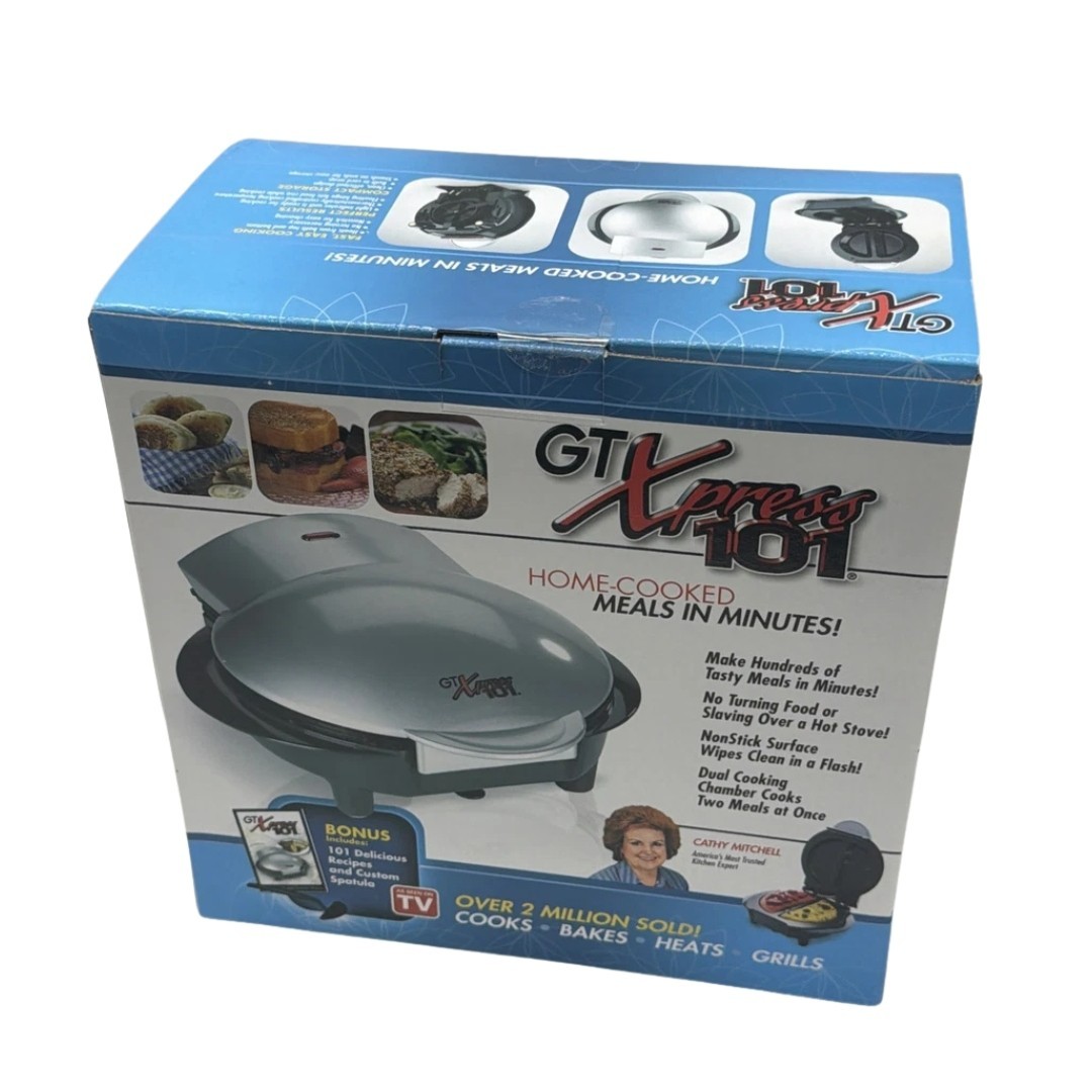 GT Xpress 101 Electric Grill Snack Dessert Maker w/ Recipes NEW NIB