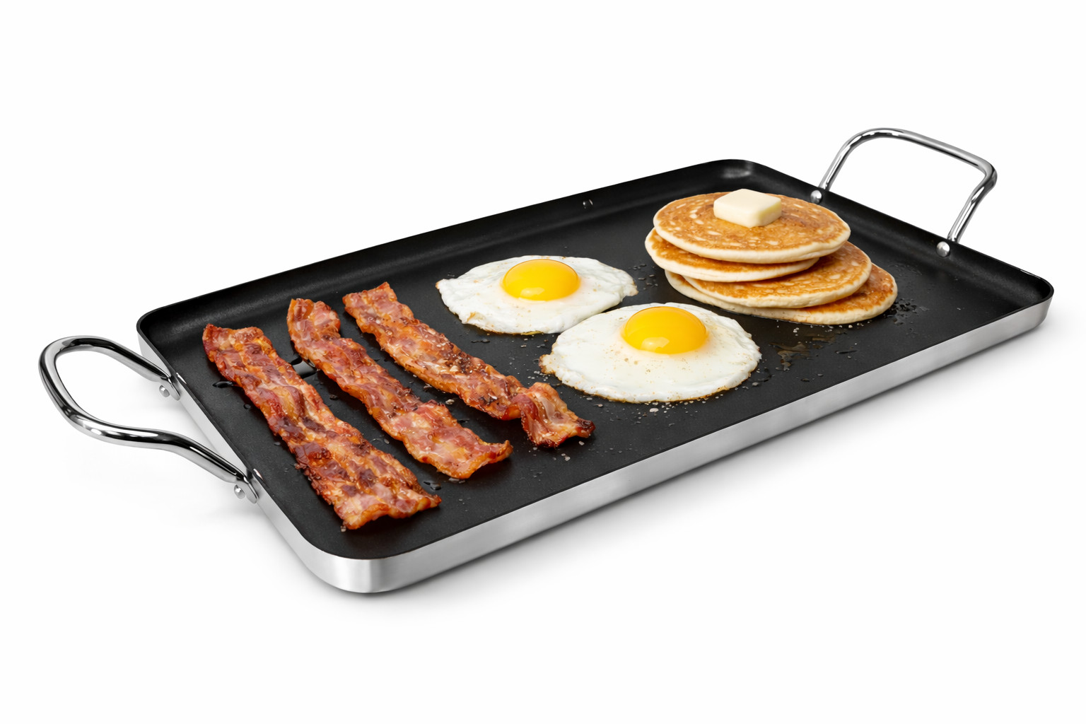 Voyager Tools Aluminum Double Burner Griddle for Stove & Grill, Non-Stick