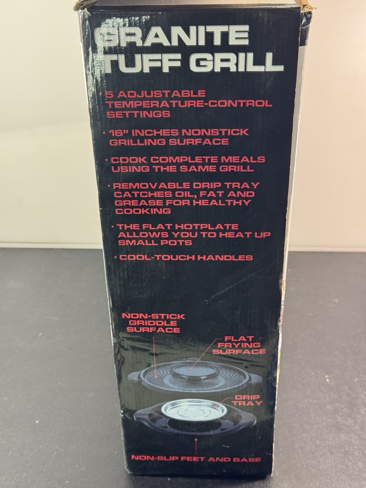 Granite Tuff Indoor Grill 16″ Round Electric Nonstick Surface Better Than George
