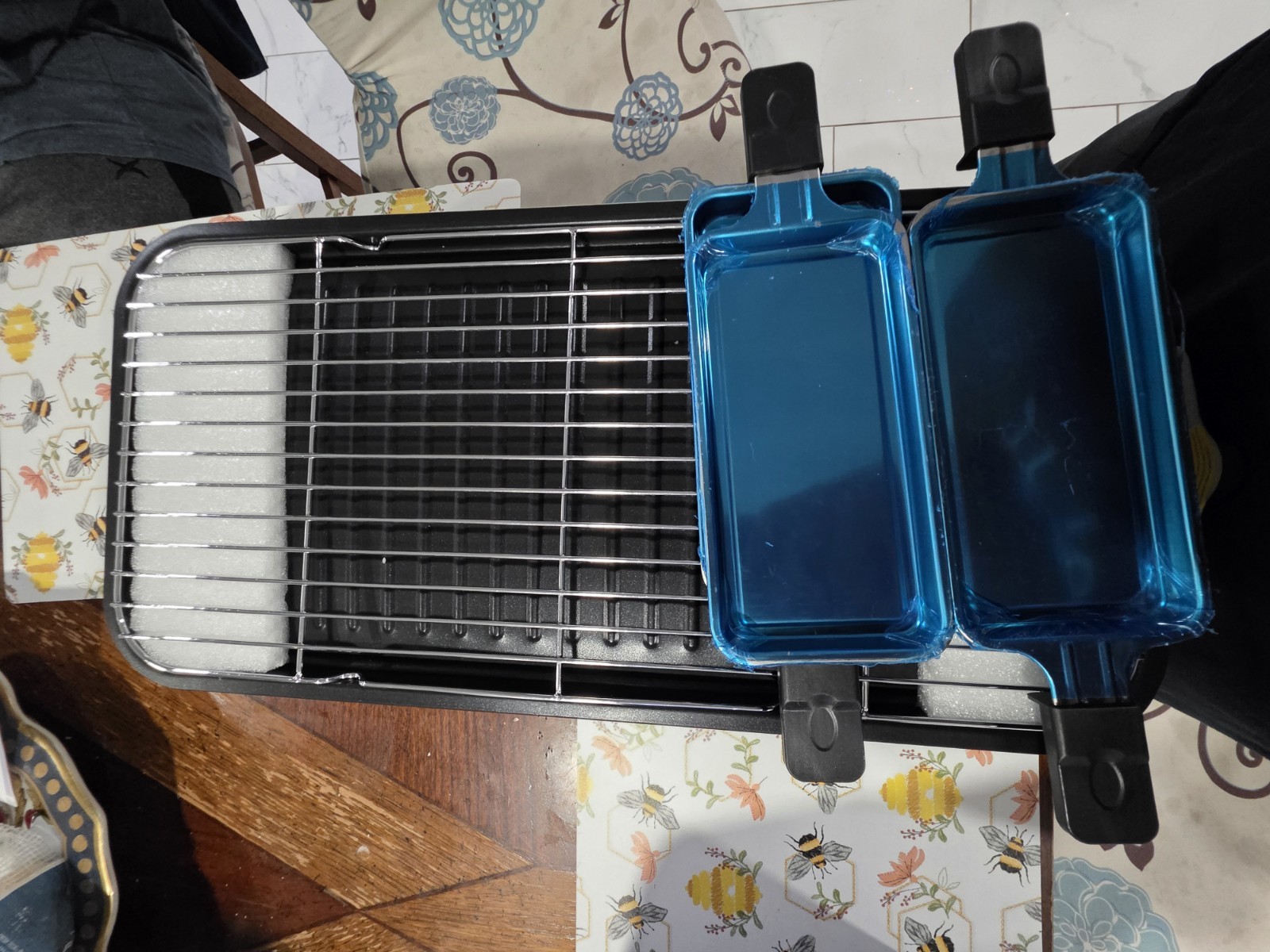 Bosch HMT72M450 Indoor Electric Grill, Temperature Control, Blue Trays