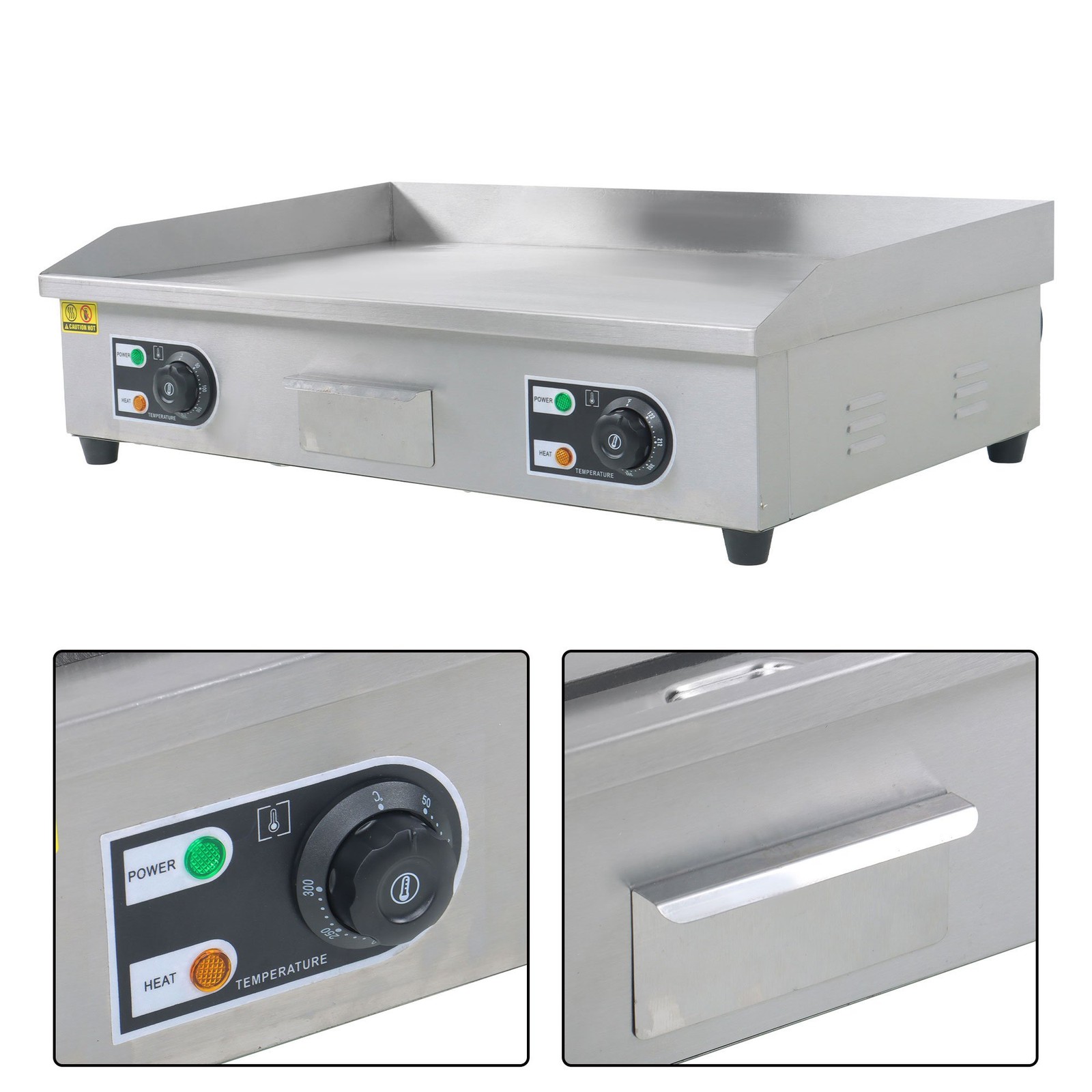 30″ Countertop Griddle Commercial Electric Griddle Flat Top Grill 122 – 572 °F