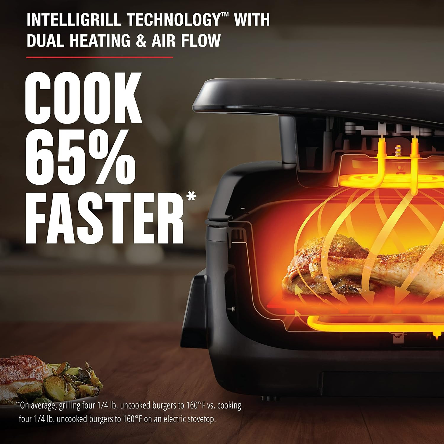 beyond Grill™ 7-In-1 Electric Indoor Grill with Air Fry Technology, MCAFD800D, B