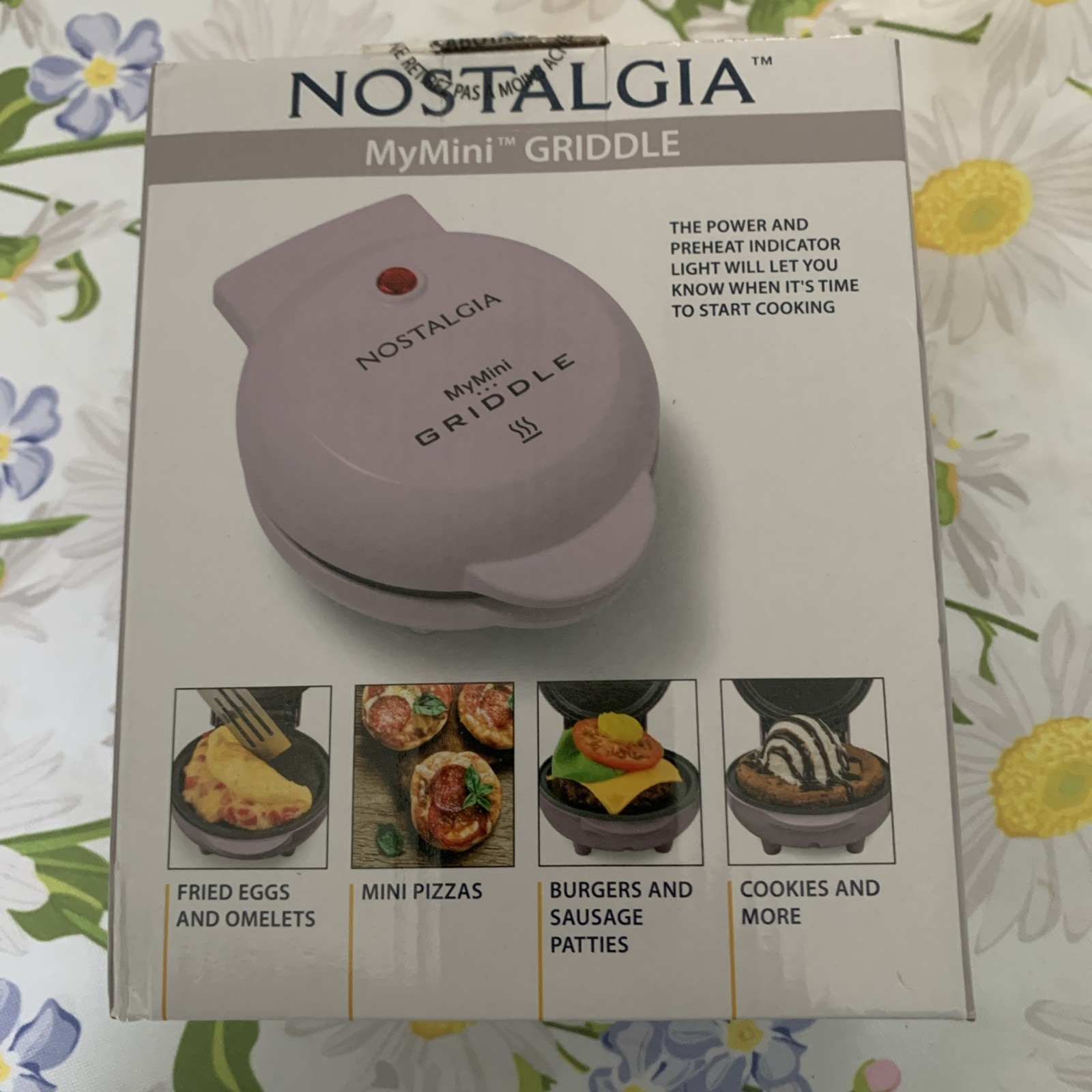 Nostalgia My Mini Griddle 5″ Nonstick Cooking Surface Purple