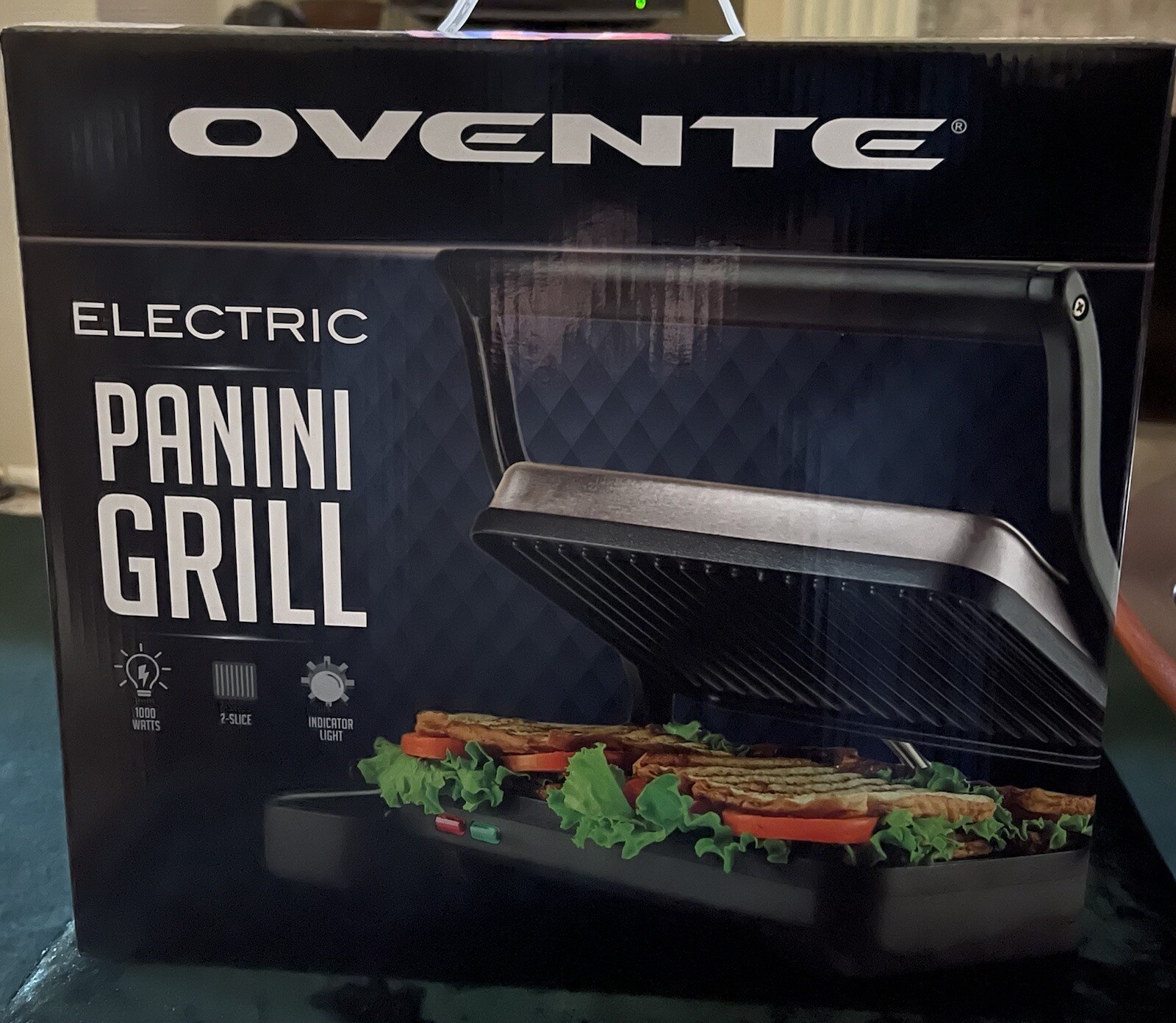 NIB OVENTE ELECTRIC PANINI Grill/Press 1000/Watts