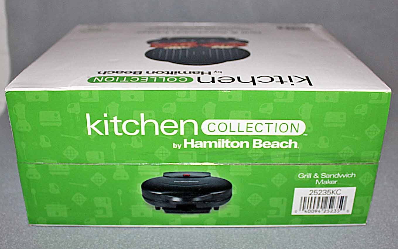 New KITCHEN COLLECTION By Hamilton Beach Grill & Sandwich Maker FACTORY SEALED
