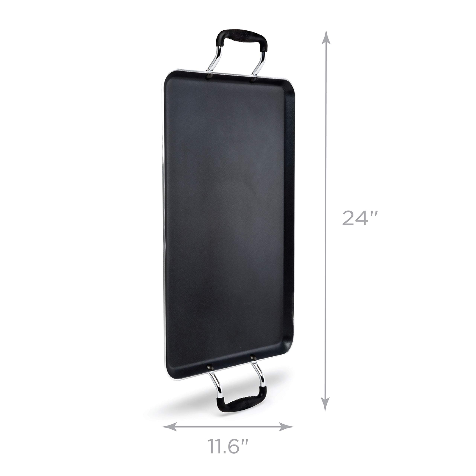 Artistry Nonstick Double Burner Griddle Easy To Clean Cool Touch Silicone Handle