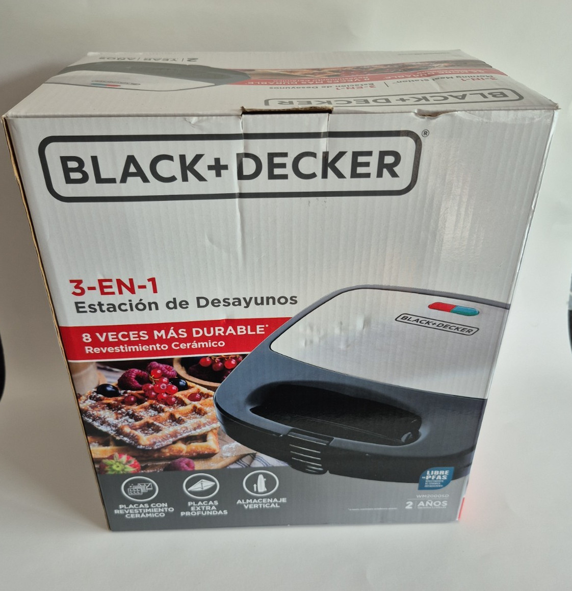 NEW BLACK+DECKER 3-in-1 Morning Meal Station Waffle Maker Grill & Sandwich Maker