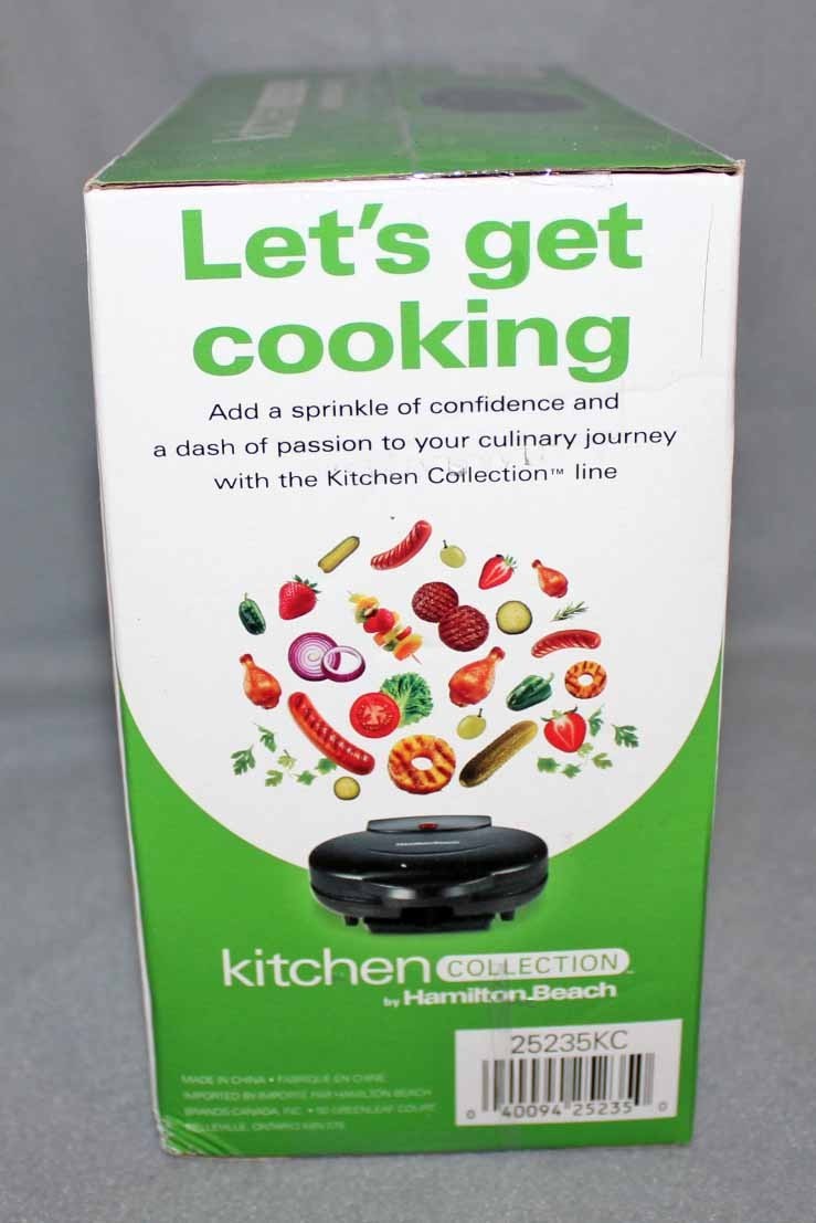 New KITCHEN COLLECTION By Hamilton Beach Grill & Sandwich Maker FACTORY SEALED