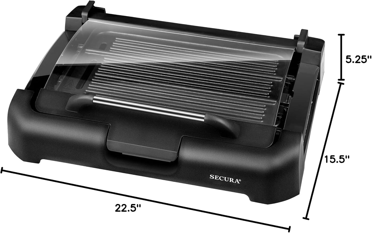 Smokeless Indoor Grill 1800-Watt Electric Griddle with Reversible 2 in 1 Grill a