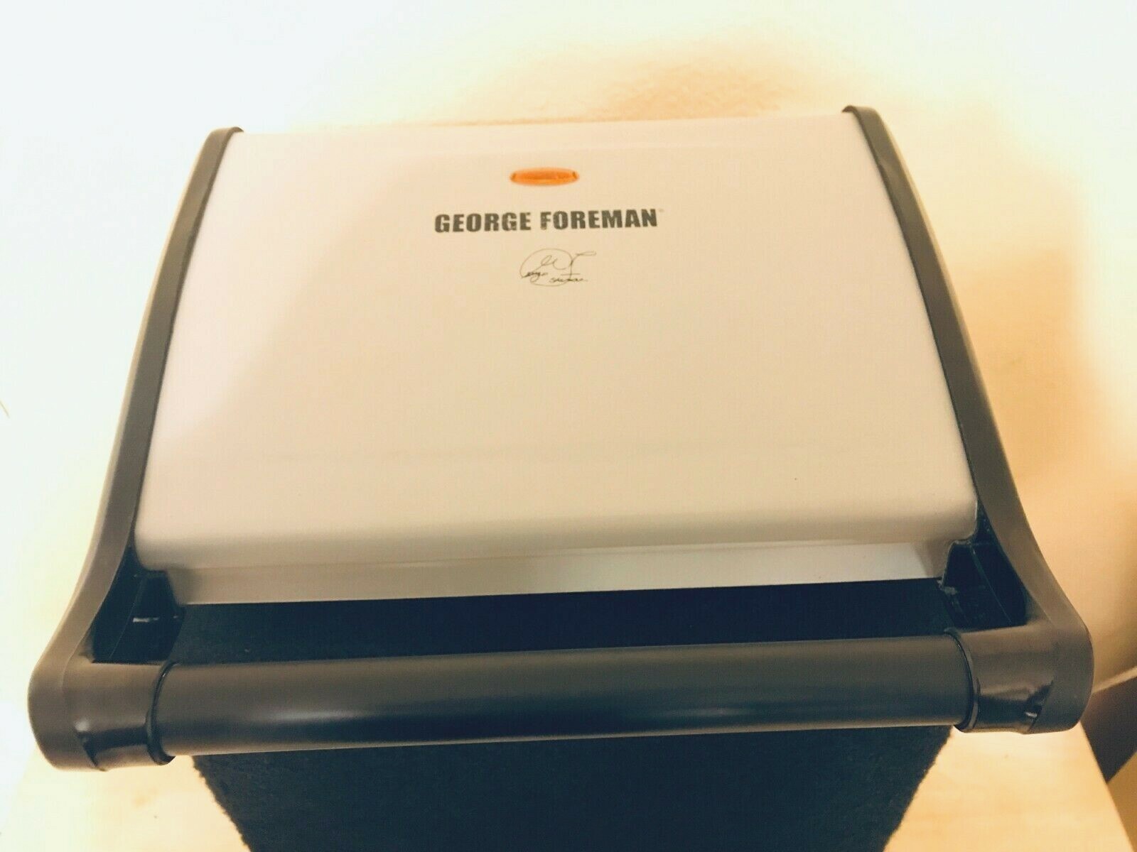 George Foreman GRV80-Grilling Machine-Contemporary Grill-Extended Handle-Gray
