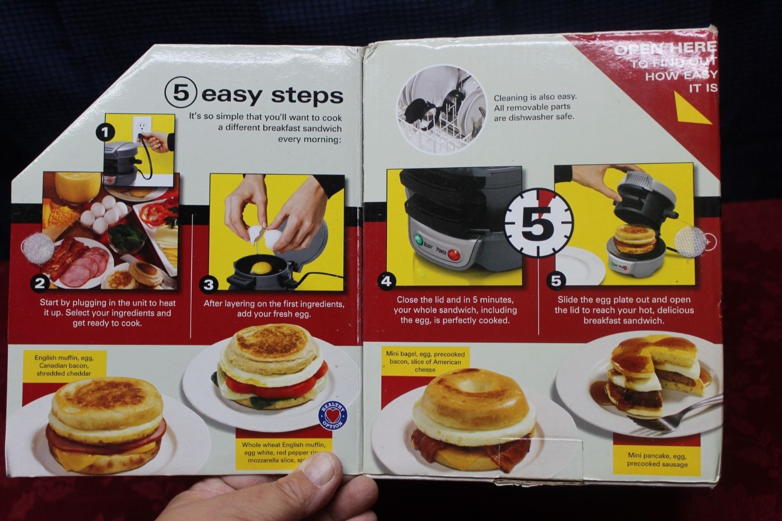 Hamilton Beach 5 minute Breakfast Sandwich Maker 25475 New – removed for photos