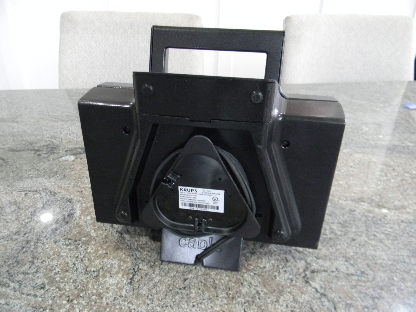 Krups Black FDK1 Sandwich PressMaker Used Very Good Condition – Tested Working