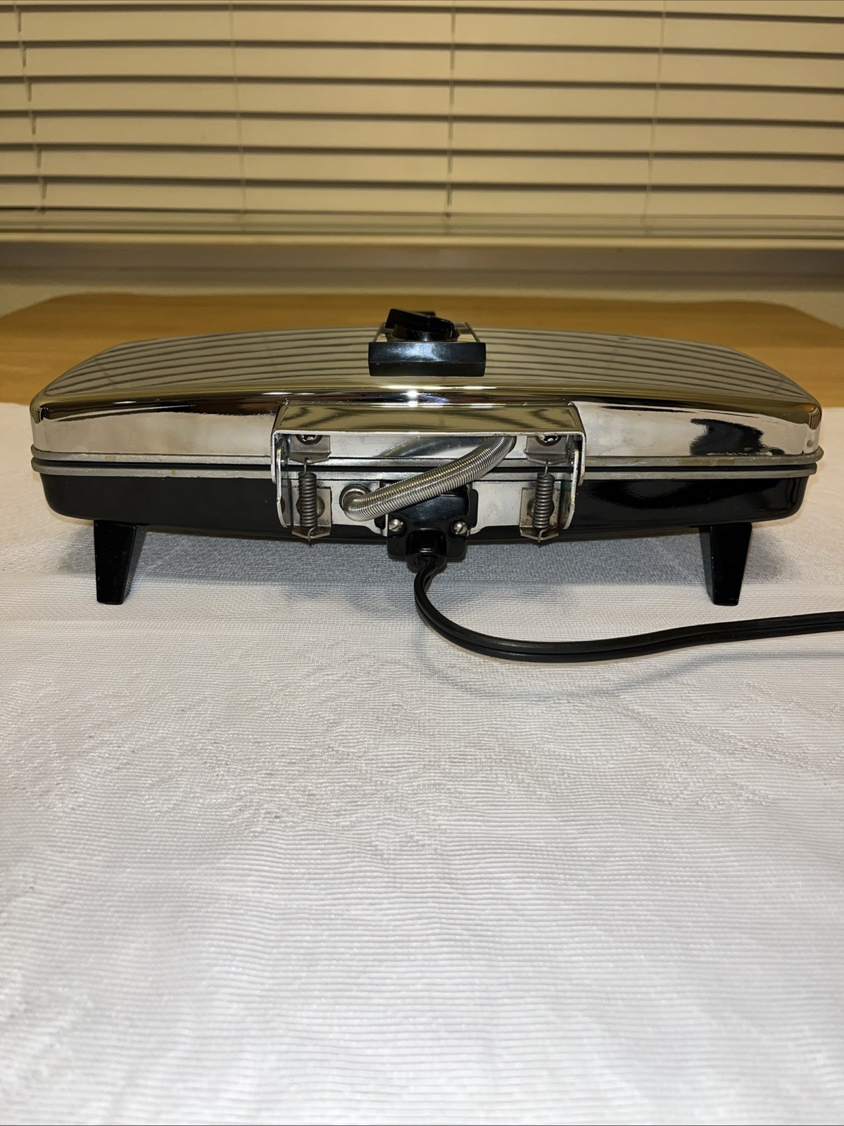 Vintage Sunbeam Party Grill Chrome Sandwich Maker Press 870 Electric TESTED WRKS
