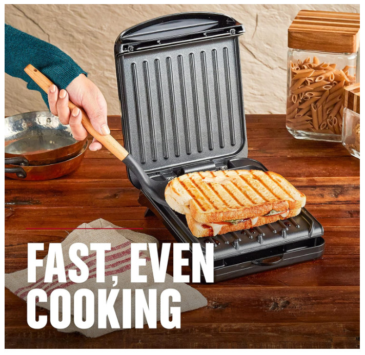 New George Foreman 2-Serving Classic Plate Grill – Free Shipping