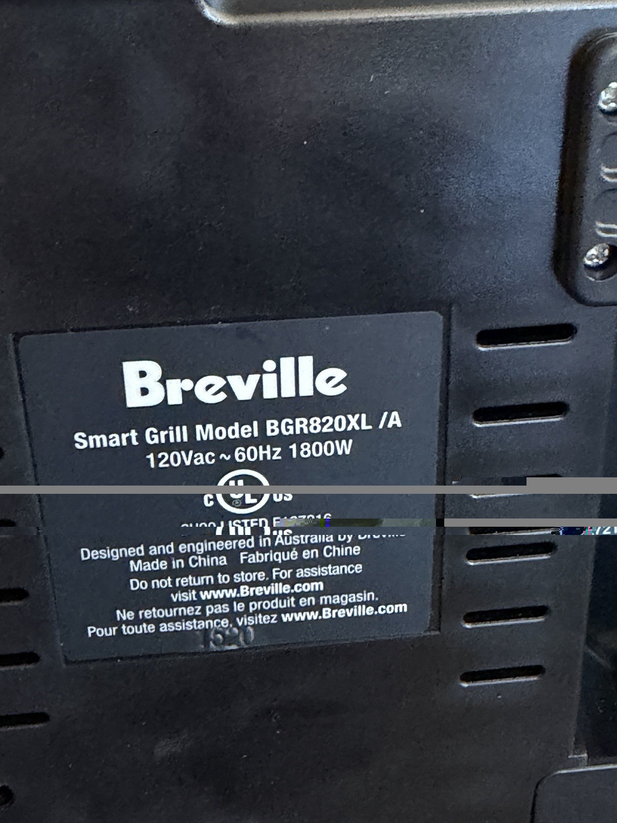 Breville Smart Grill 1800W Panini Press Griddle BGR820XL | Tested *No Drip Tray*