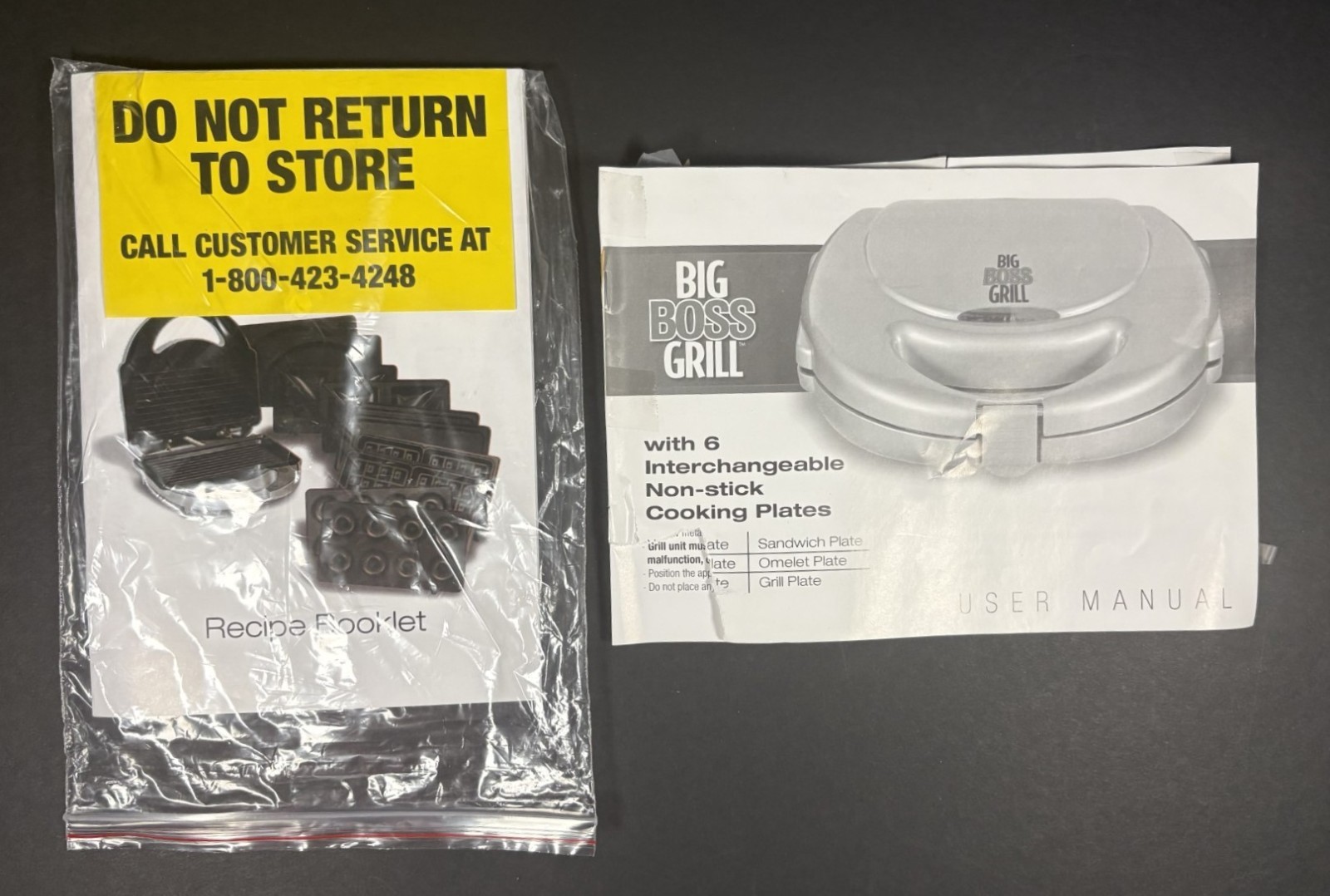 Big Boss Grill w/ 6 Interchangeable Non-stick Cooking Plates, Food Processor