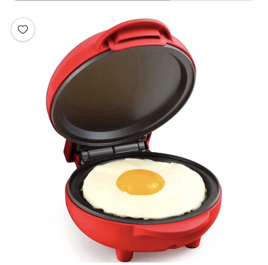 MyMini Electric Round Griddle, Non-Stick, 6in, 120V, Matte Red/Black
