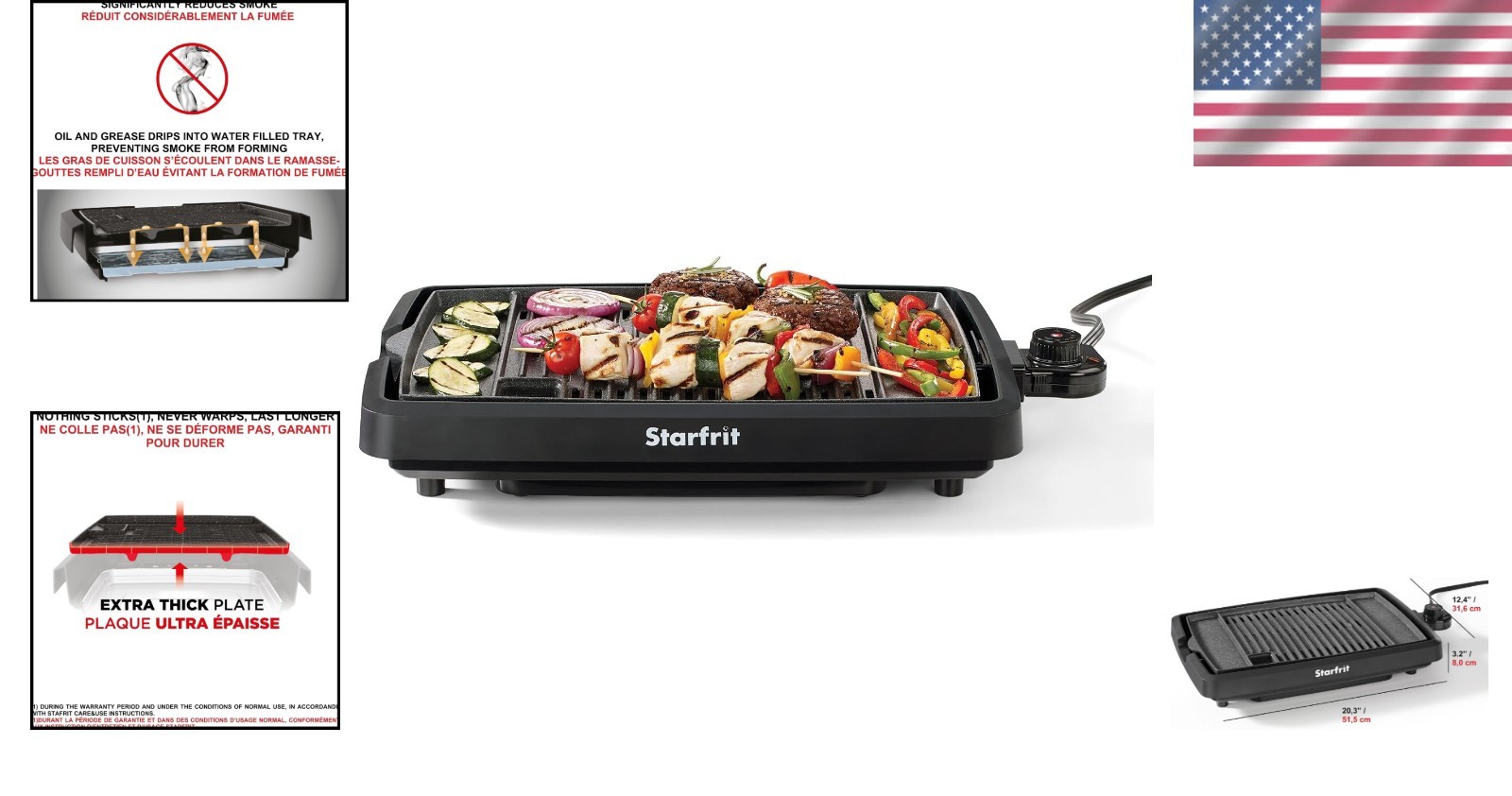 Elegant Smokeless Electric BBQ Grill – 1200W Fast Heating with Removable Tray