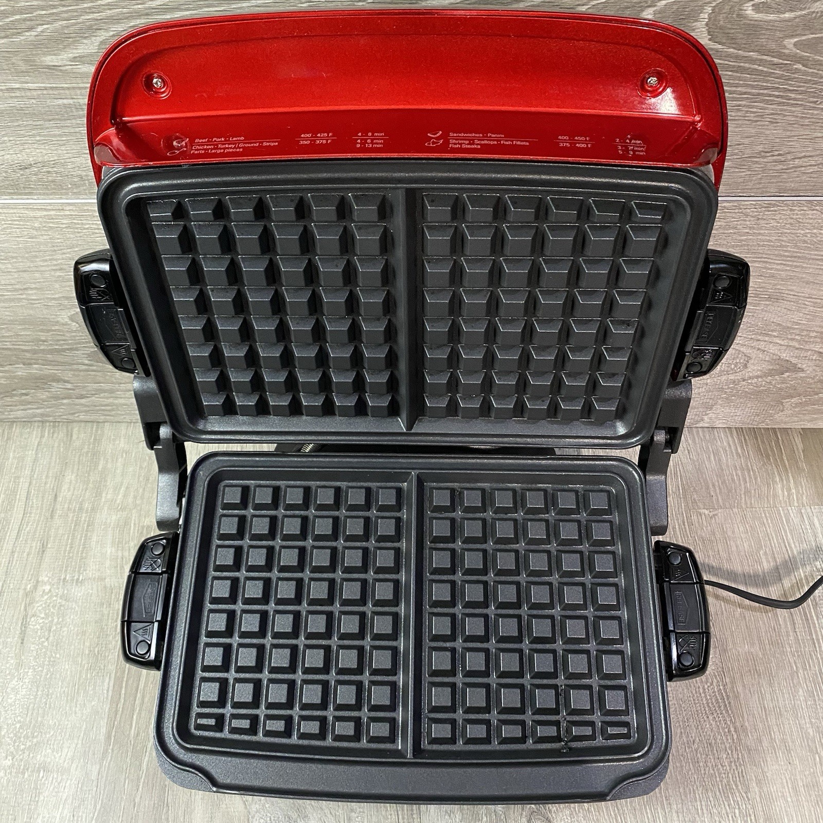 George Foreman EVOLVE RED Grill System GRP4842Rb with Waffle Plates🔥🔥🔥