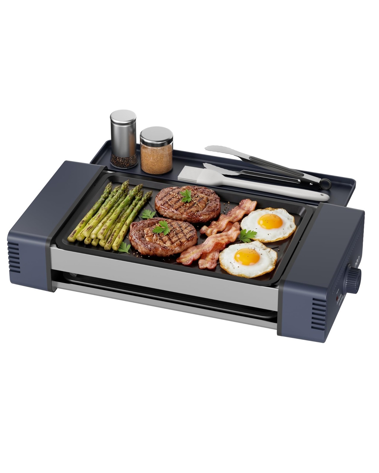 Indoor Grill and Griddle, 3-in-1 Smokeless Indoor Grill with Grill Rack & Non…
