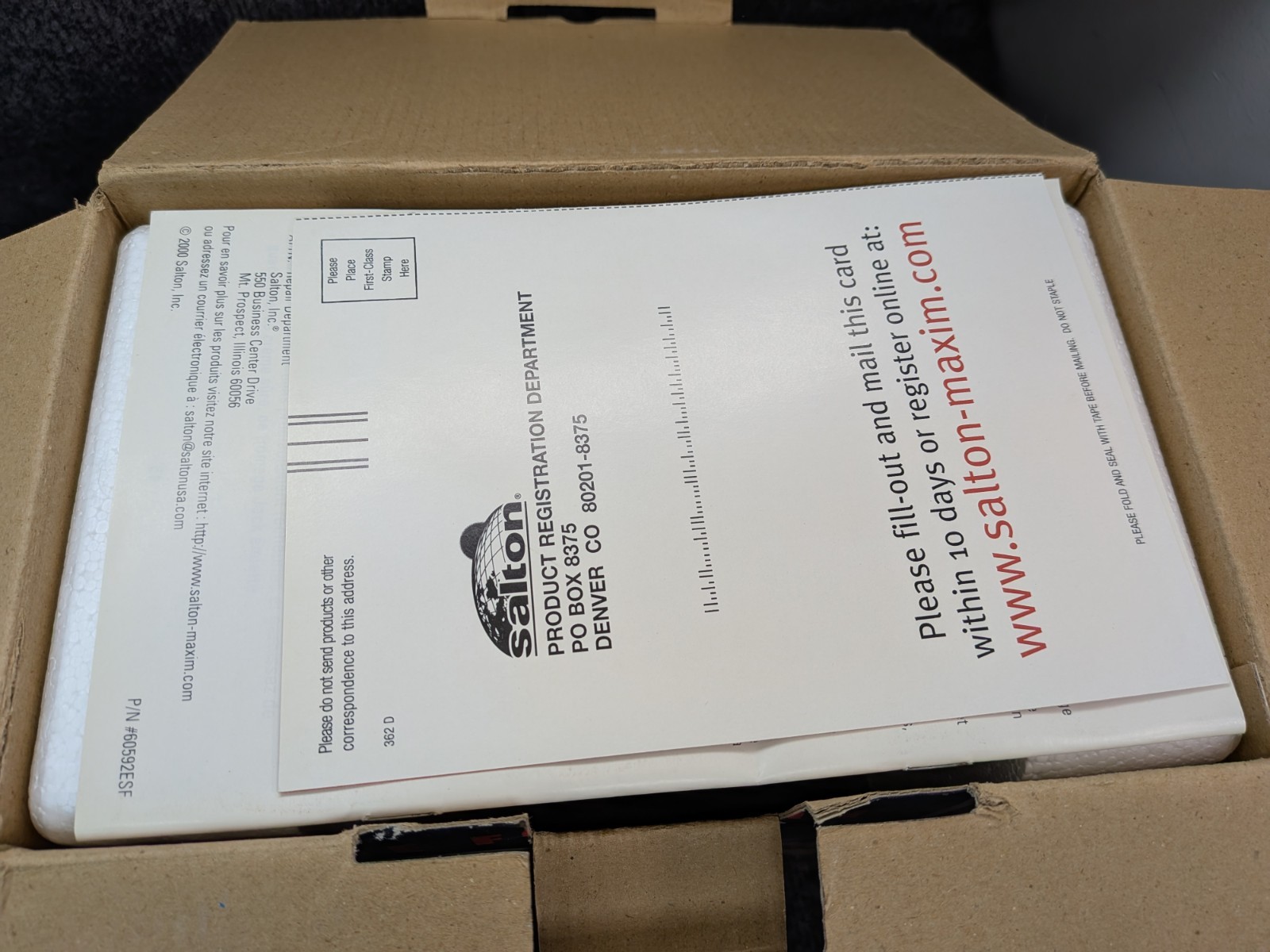 Vintage George Foreman Lean Mean Fat Reducing Grill GR10A White NEW Open Box…