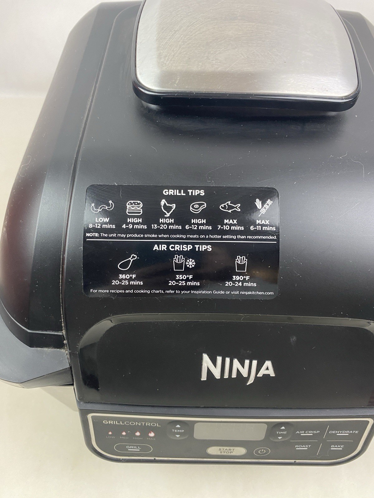 Ninja AG302 Foodi 5-in-1 Indoor Grill with Air Fry, Roast, Bake – Works Great