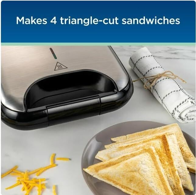 New Oster Nonstick Stainless Steel Sandwich Maker Electric Grill DiamondForce