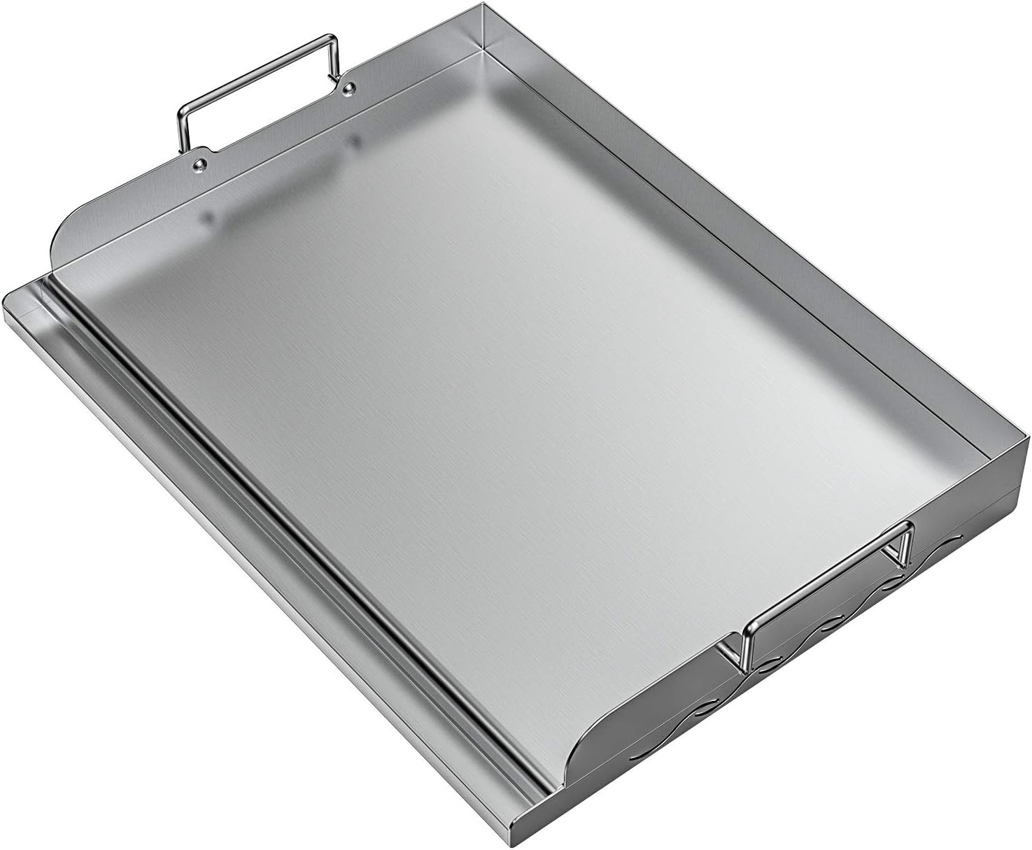 Plancha universal de acero inoxidable con placa superior plana y uniforme