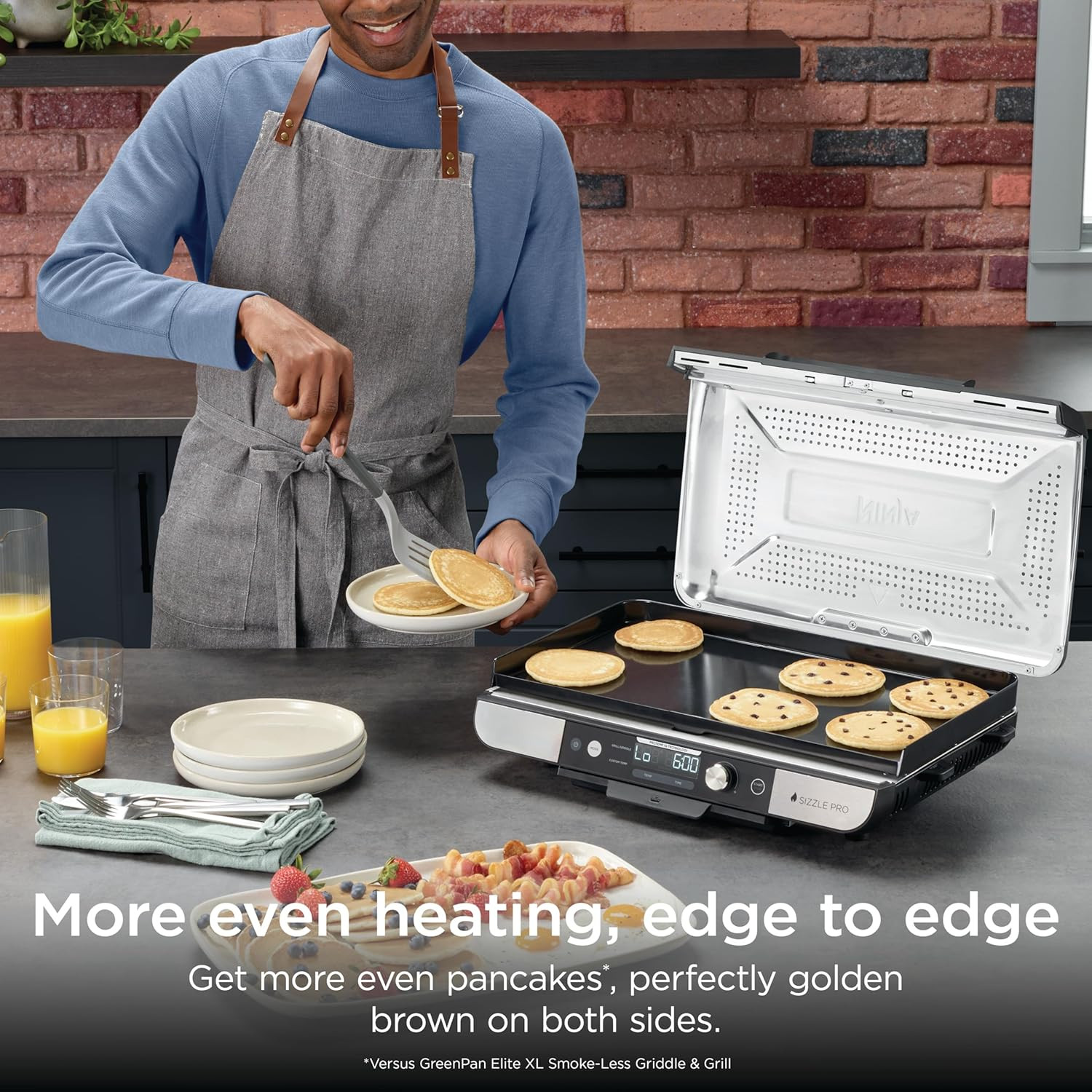 Sizzle Pro XL 20″ Nonstick Griddle & Grill with Grease Control System