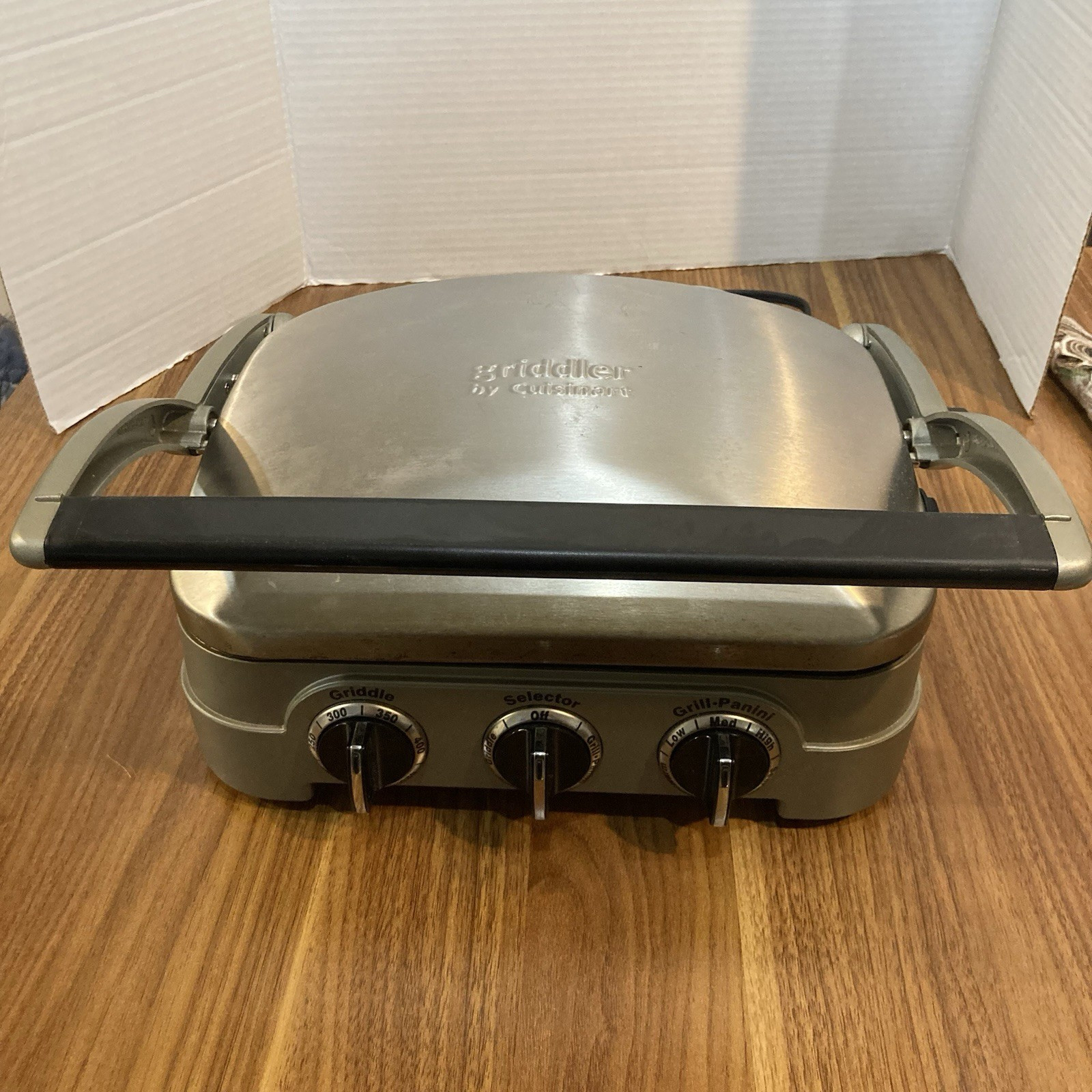 Cuisinart 5-in-1 Griddler Grill Panini Press GR-4N Stainless Steel Waffle Plates