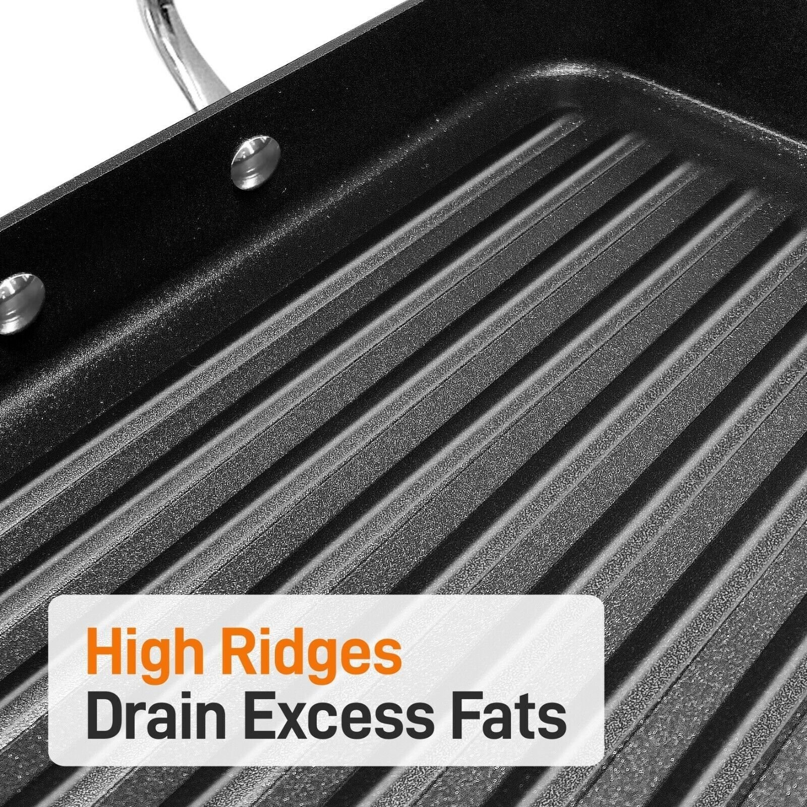 NutriChef Nonstick Grill & Griddle – Dishwasher Safe Double Burner, 20’’ x 13’’