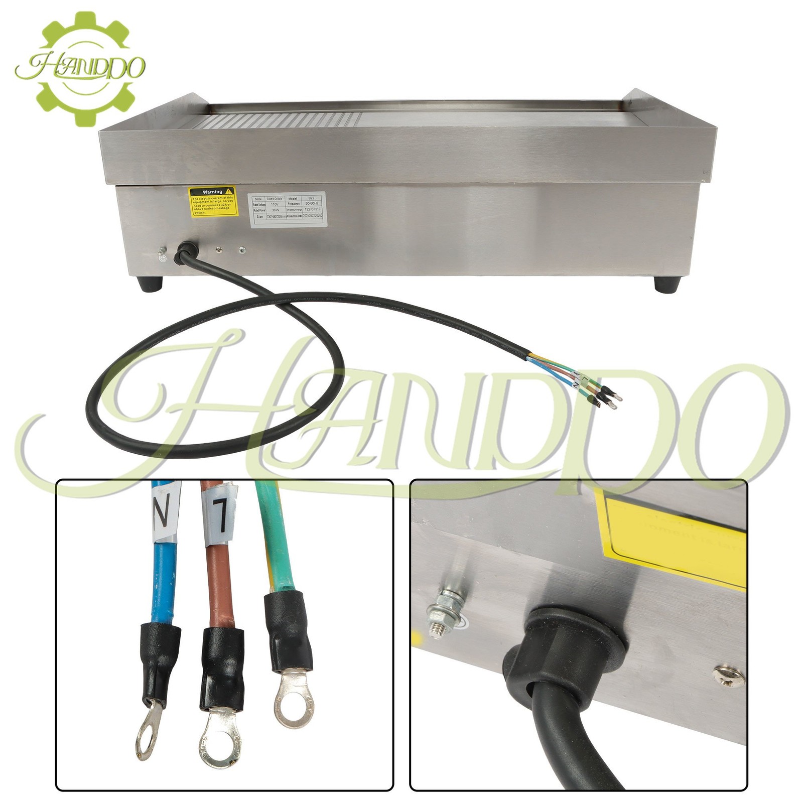 30 Inch Commercial Electric Griddle 3000W Countertop Flat Top Grill 122℉-572℉