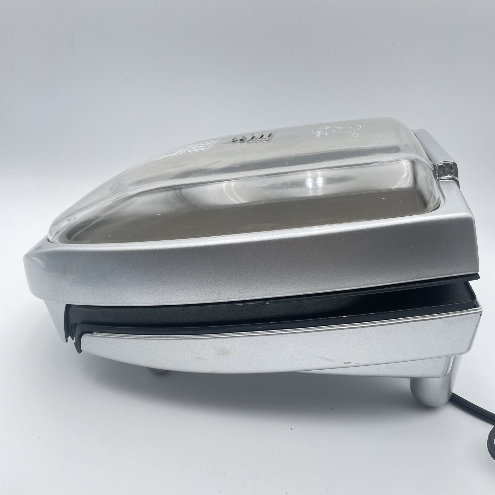 George Foreman Lean Mean Fat Grilling Machine Model GR20BWC Indoor Grill Silver