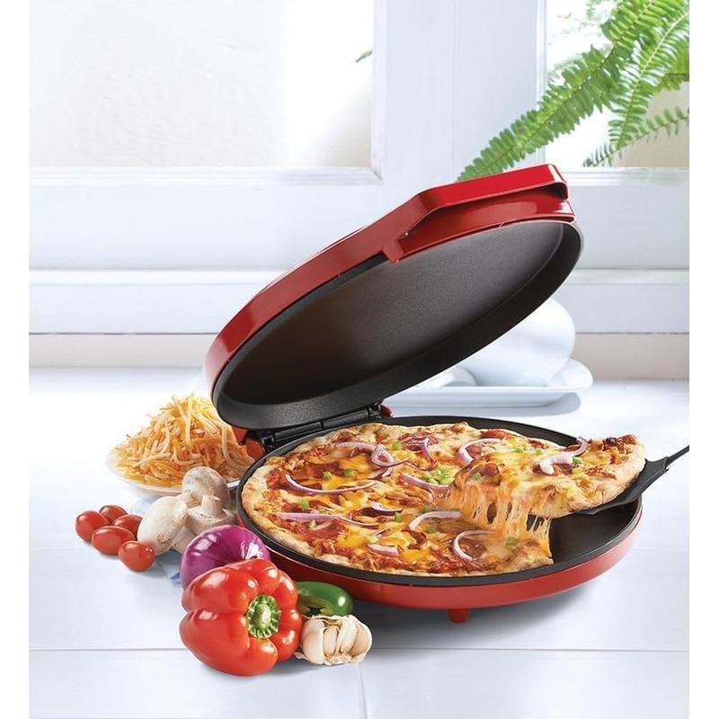 Countertop Pizza Maker 1440W Indoor Electric Grill Nonstick Cooking Appliance US