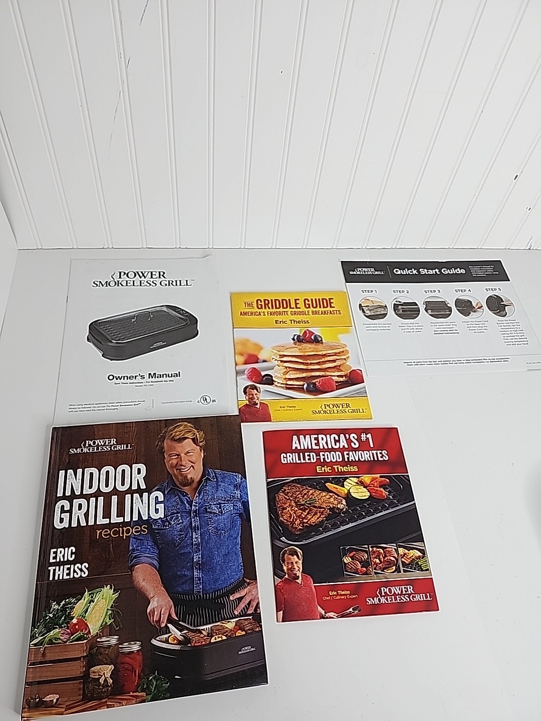Power Smokeless Grill PG-1500 Owners Manual & Recipe Griddle Guide Favorite New