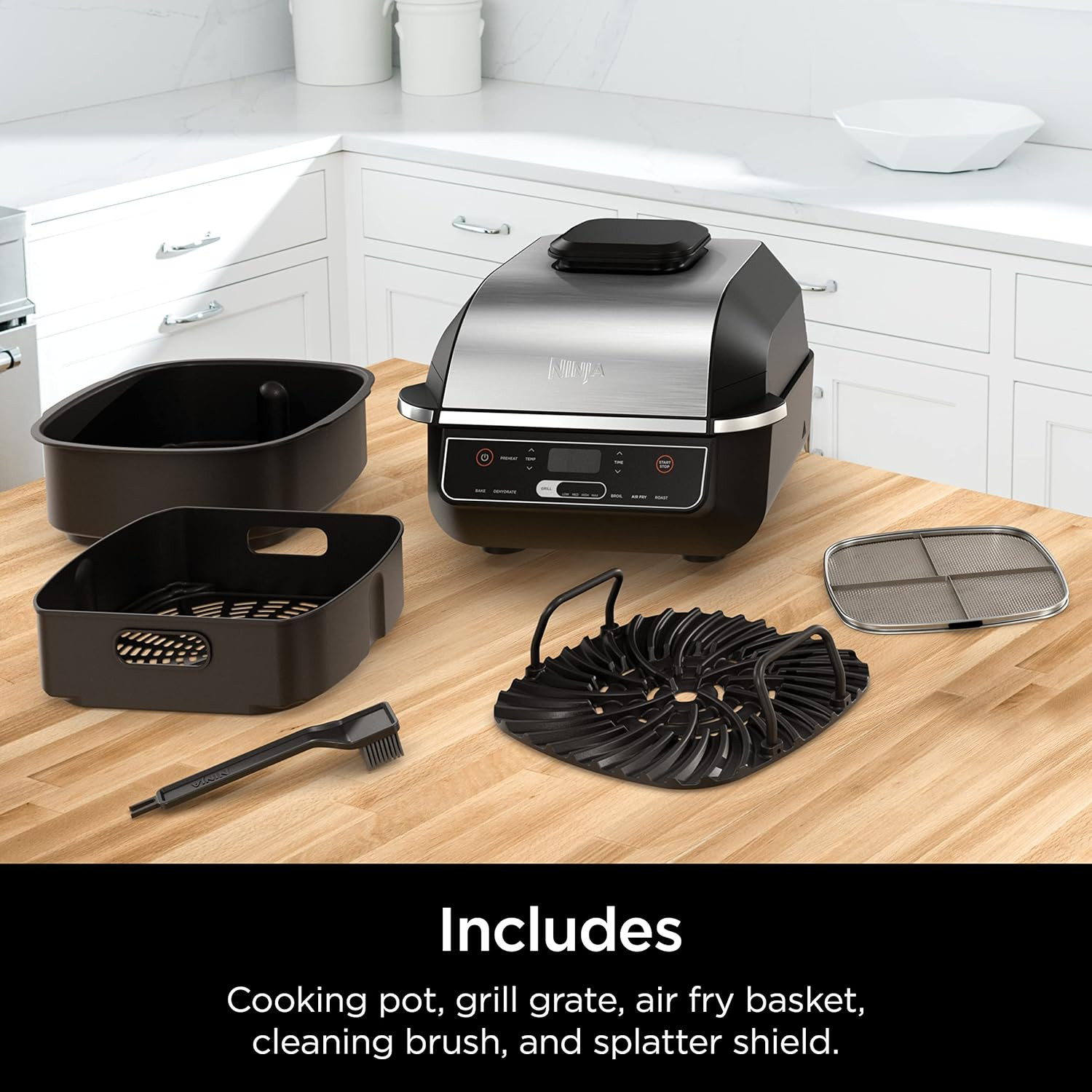 EG201 Foodi 6-In-1 Indoor Grill with Air Fry, Roast, Bake, Broil, & Dehydrate, 2
