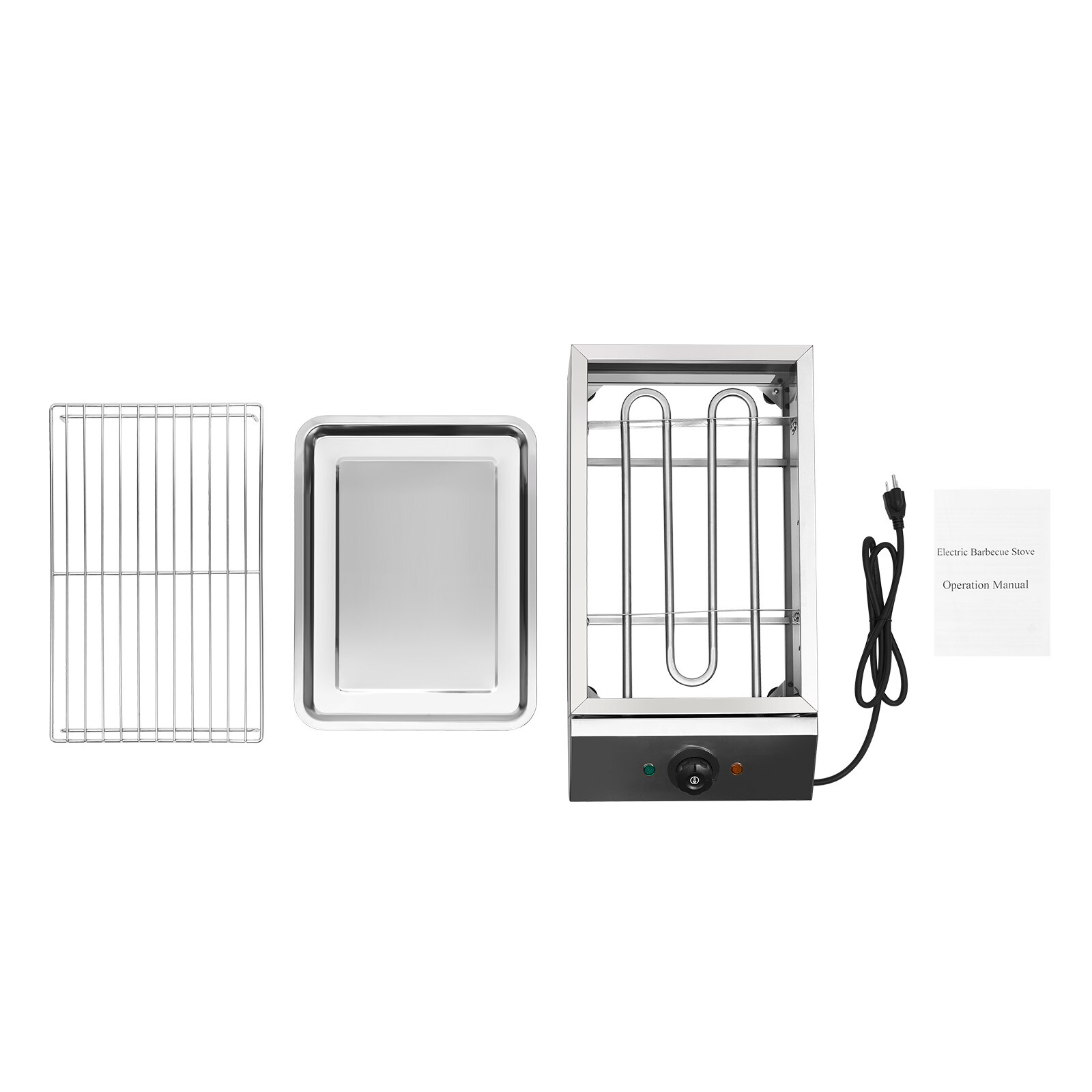 1800W Commercial Electric Grill Smokeless Grill Barbecue Oven In/Outdoor 110V