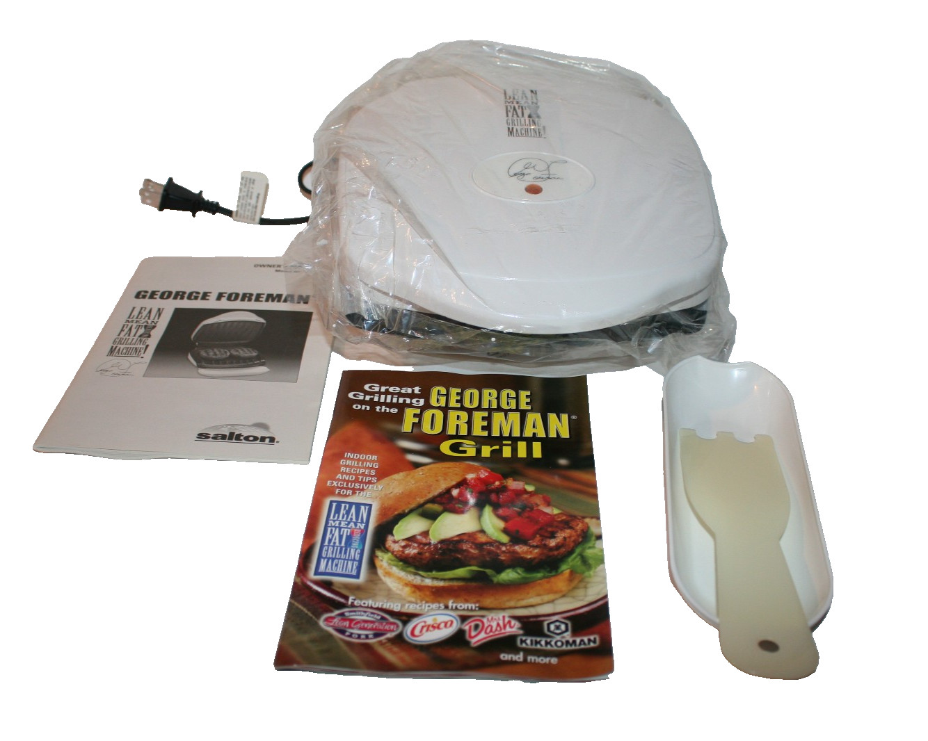NEW Vintage Salton George Foreman Electric Grill White Lean Mean Meat GR10AWHT