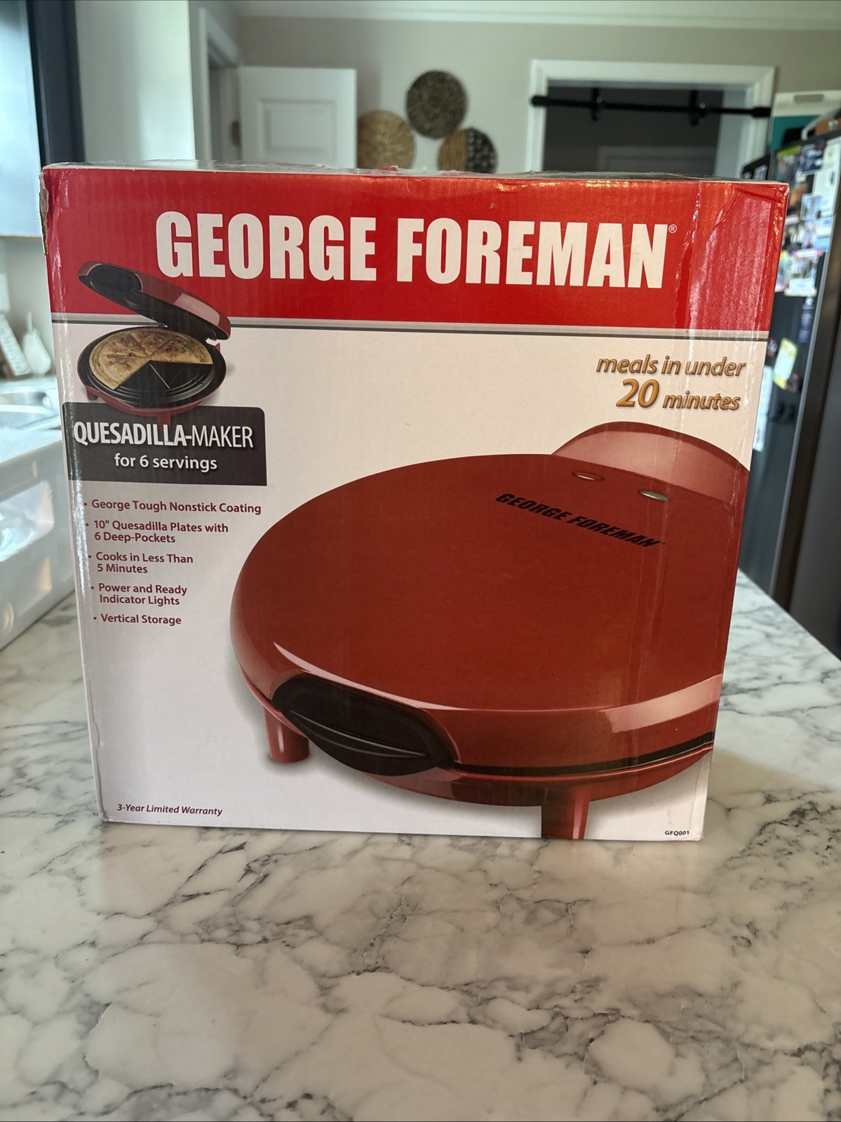 George Foreman GFQ001 Quesadilla Maker Open Box See Details
