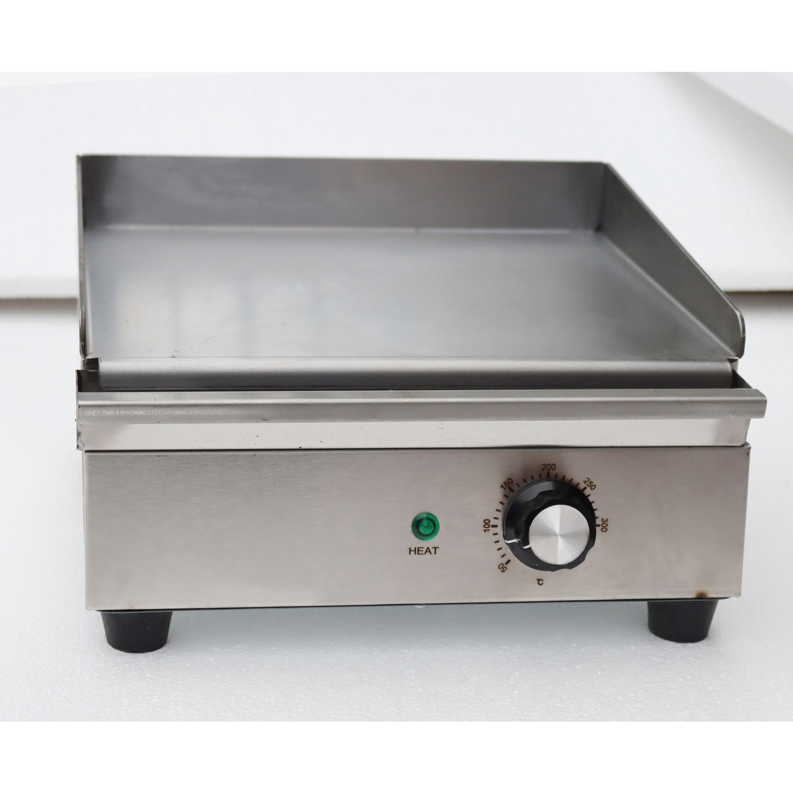 110V Electric Griddle Flat Grill 12.5*10.25in Stainless Steel Countertop Griddle