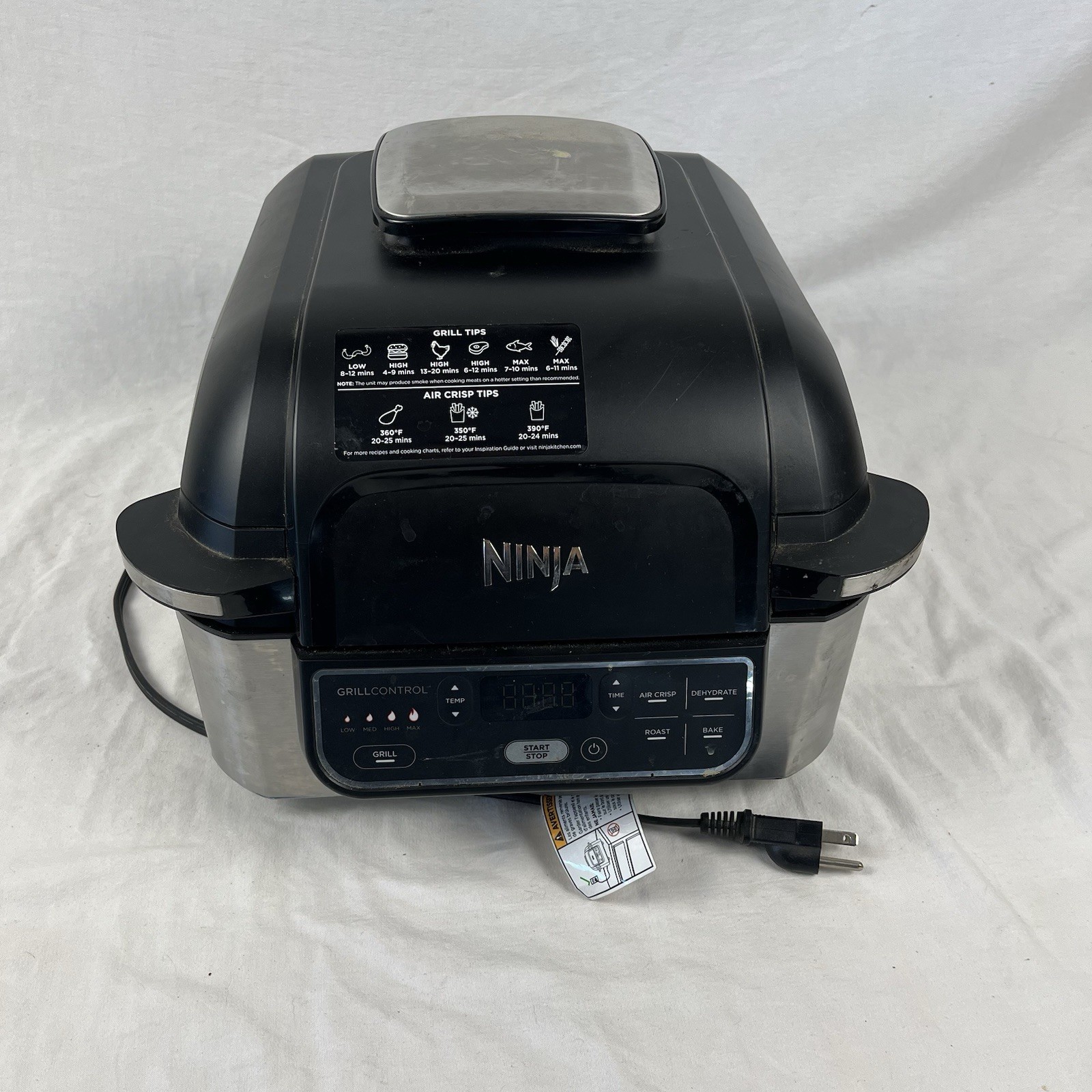 Ninja Air Fry Grill AG302 Food 5-in-1 Indoor Roast Bake TESTED WORKING