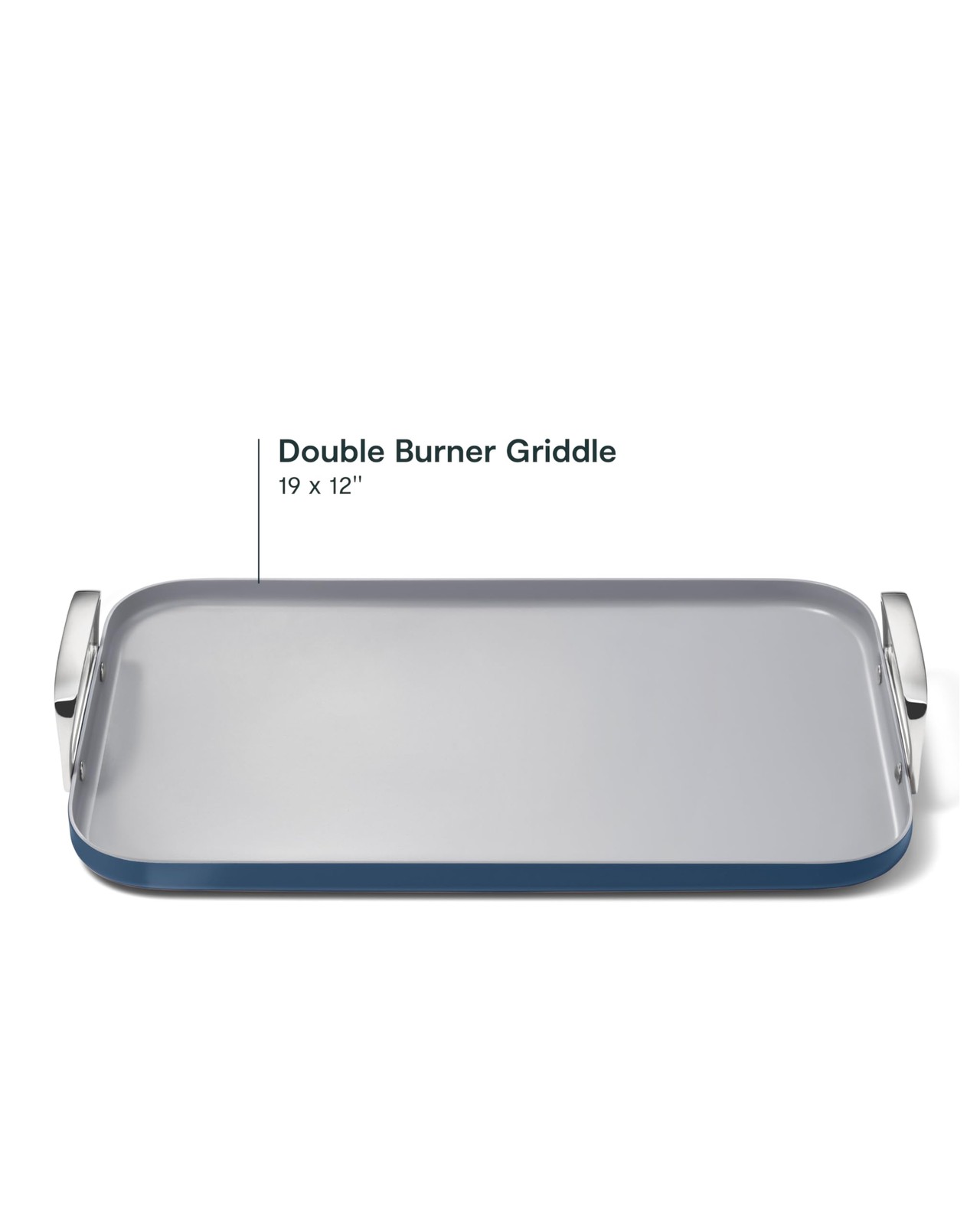 Double Burner Griddle – 19×12” Griddle Pan – Non-Stick Ceramic Coated – Non T…